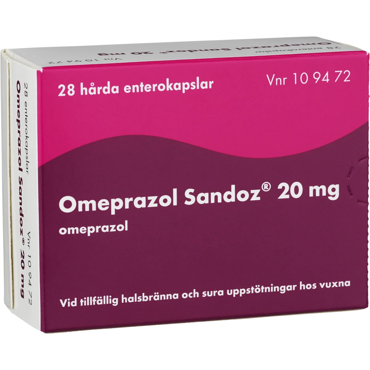 Omeprazol Sandoz enterokapsel 20 mg 28 st