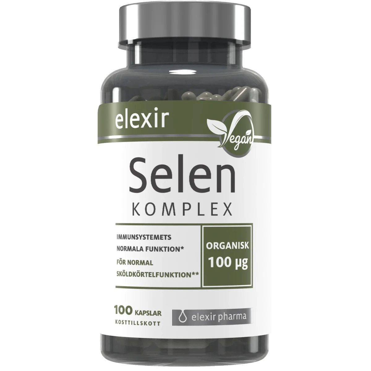 Elexir Pharma Organiskt Selen Komplex 100 kapslar