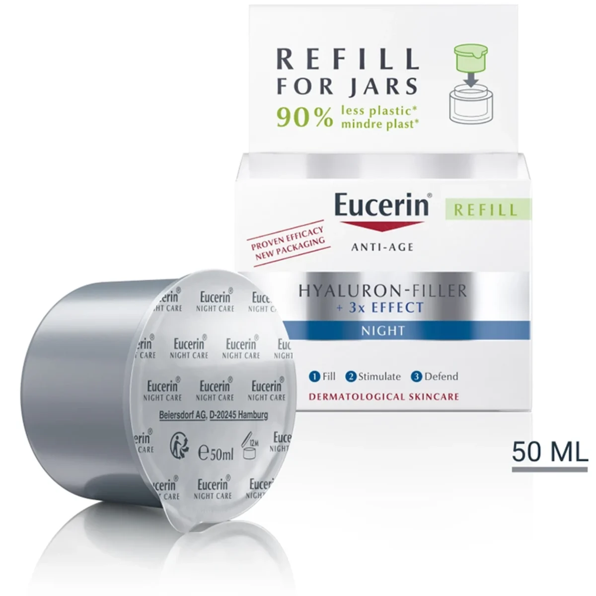 Eucerin Hyaluron-Filler + 3x Effect Firming Night Care Refill 50 ml