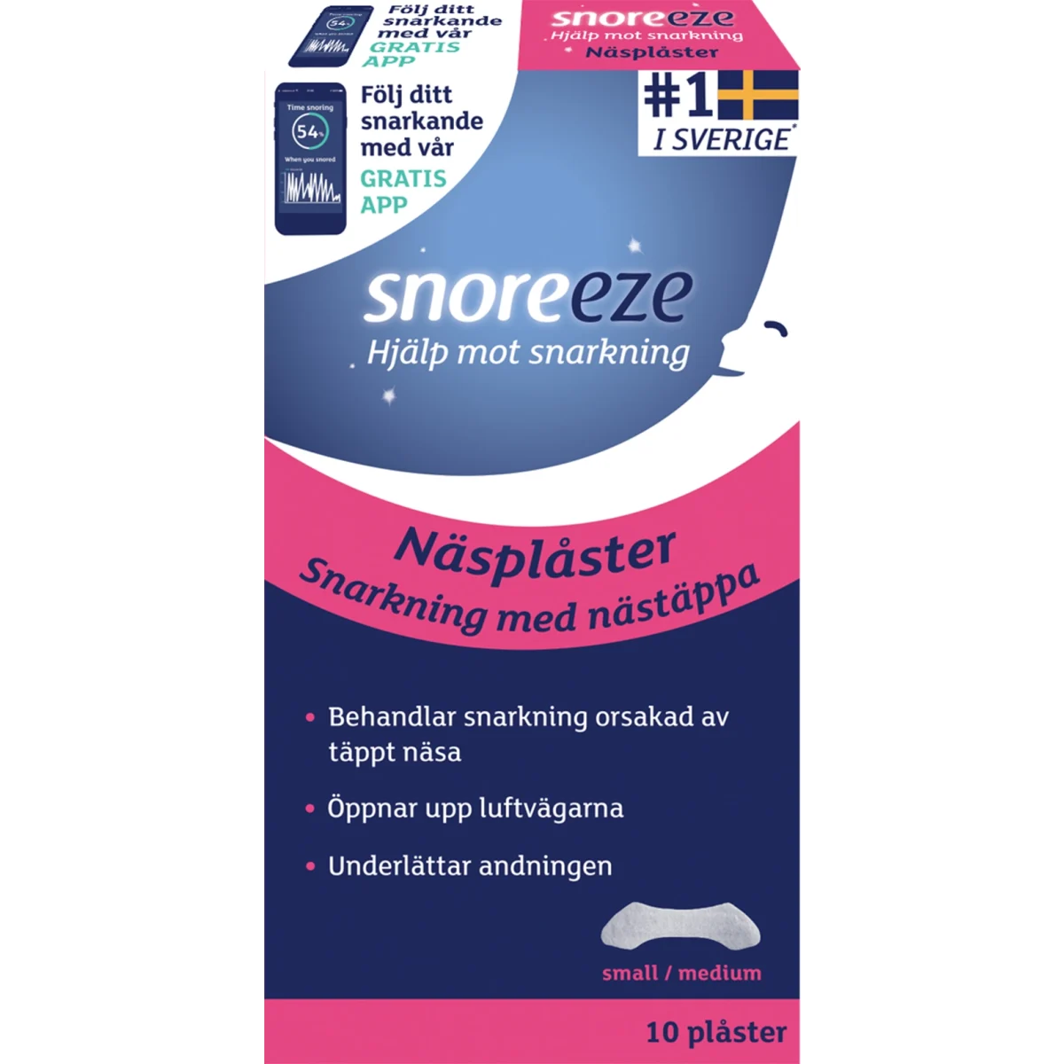 Snoreeze Näsplåster S/M 10 st