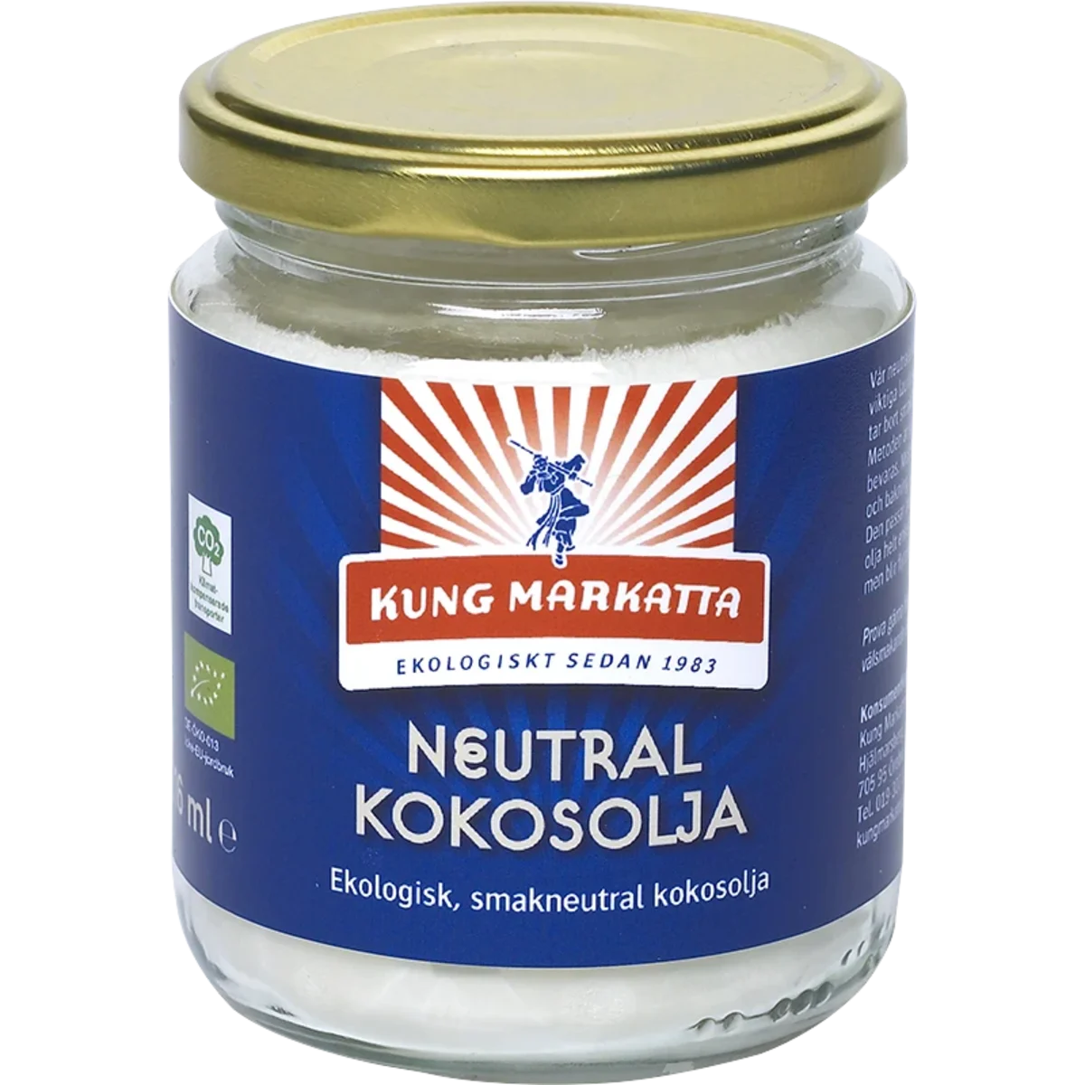 Kung Markatta Neutral Kokosolja Eko 216 ml