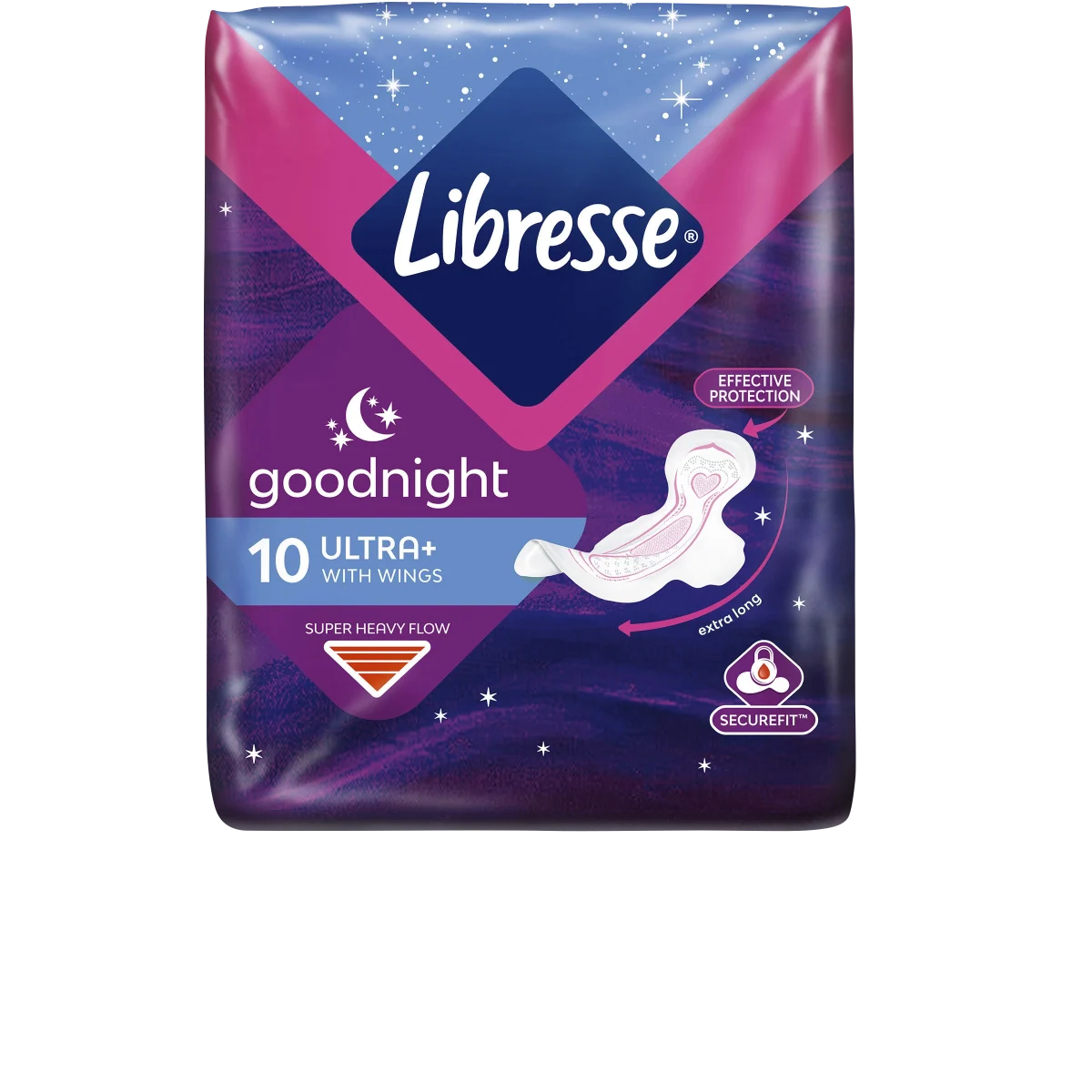 Libresse Ultra Thin Goodnight Wings 10 st
