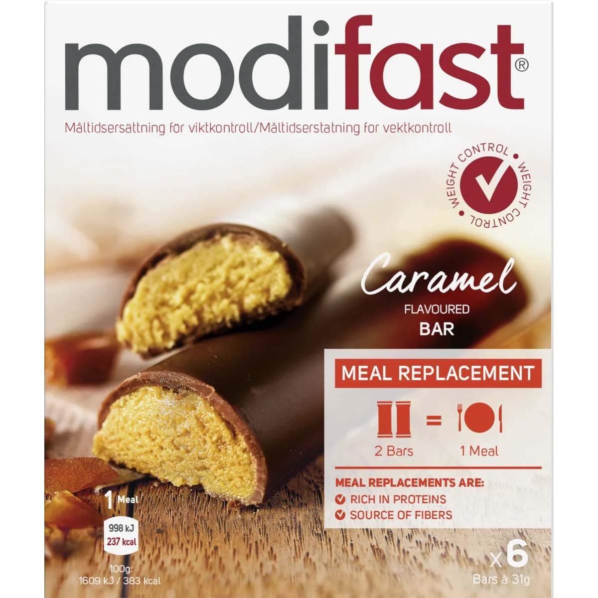 Modifast Bar Caramel 6 st