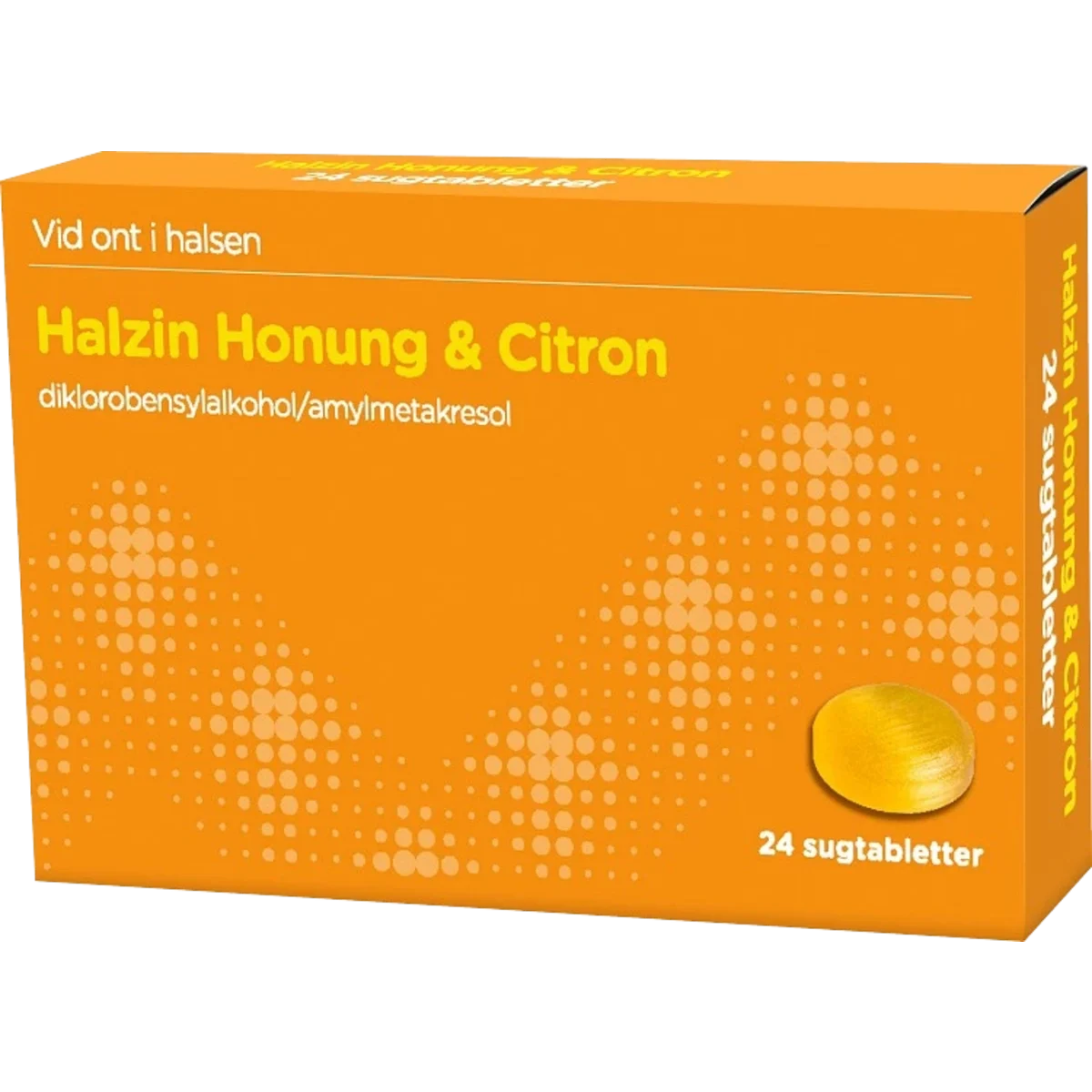 Halzin Honung & Citron Sugtablett Blister, 24tabletter