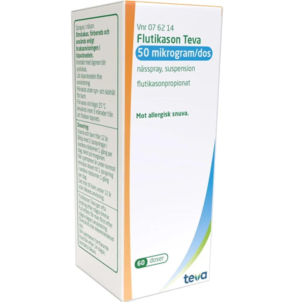 Flutikason Teva nässpray 50 µg/dos 60 doser