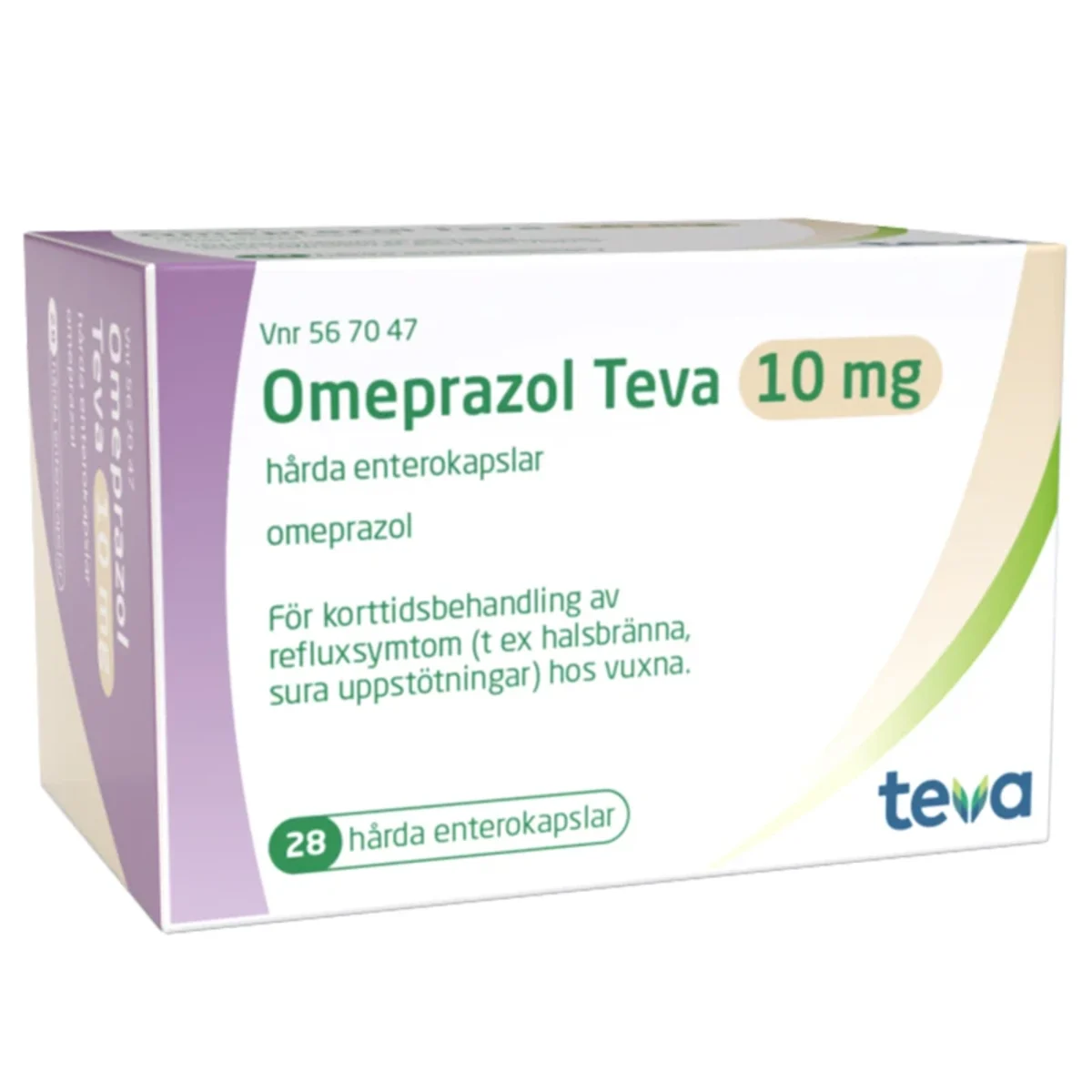 Omeprazol Teva enterokapsel 10 mg 28 st
