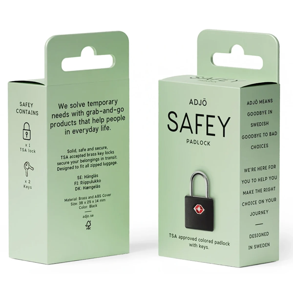 ADJÖ SAFEY Hanglock nyckellås