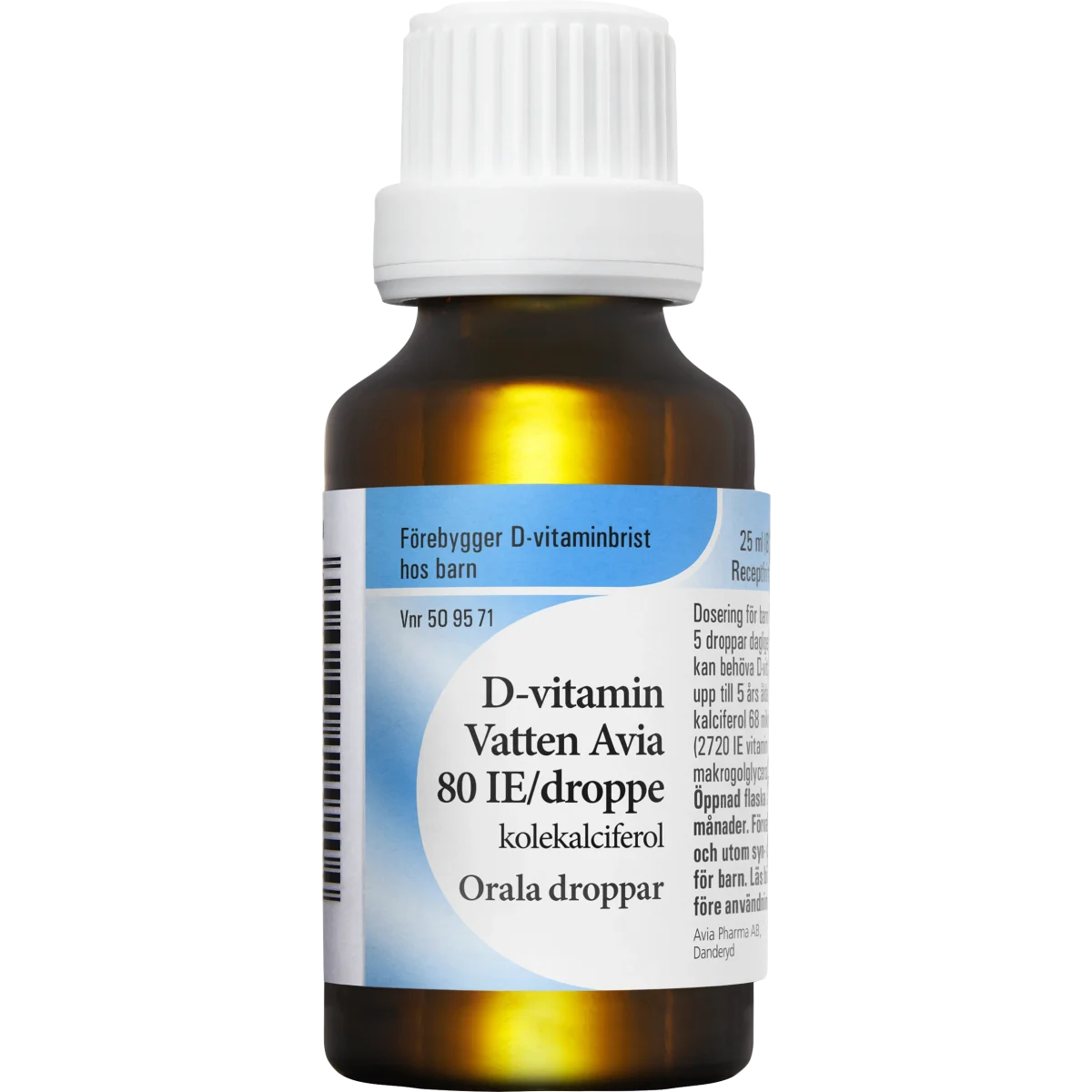 Avia D-vitamin Vatten Orala Droppar 80IE/droppe 25 ml