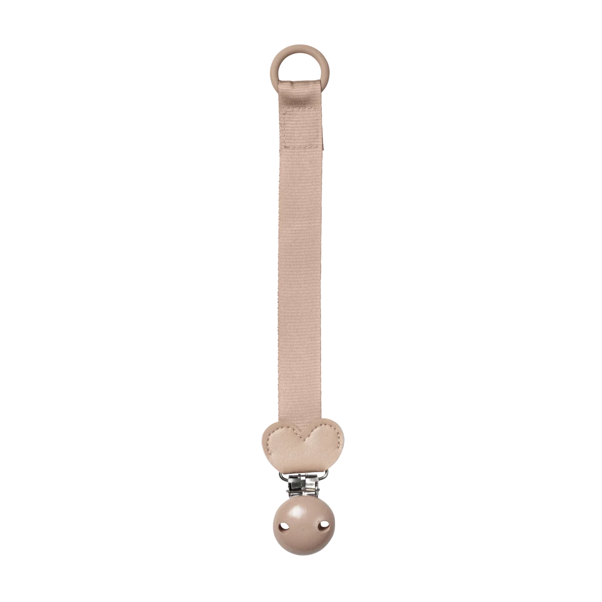 Elodie Pacifier Clip Wood Blushing Pink 0-3 år