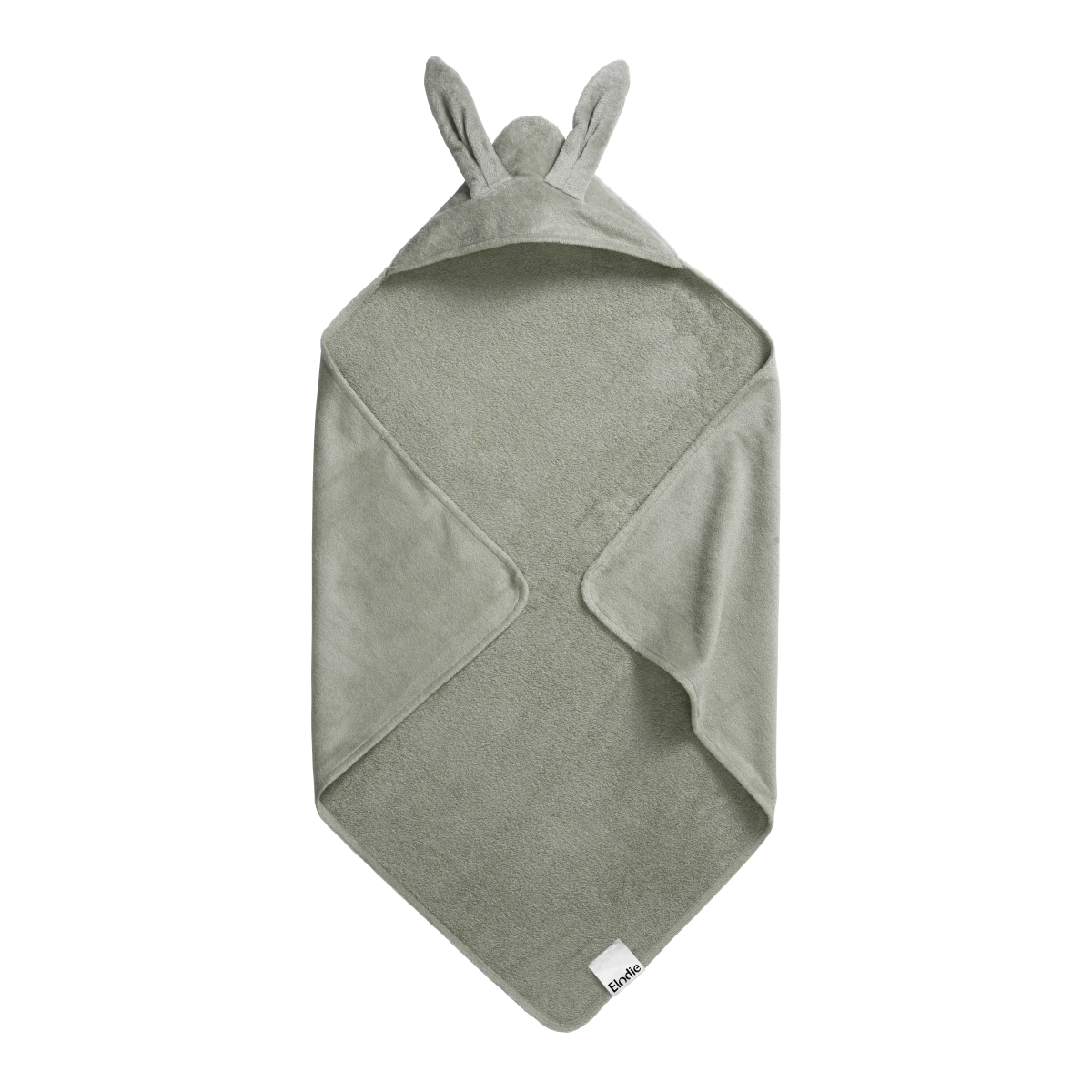 Elodie Hooded Towel Mineral Green Bunny 0-3 år