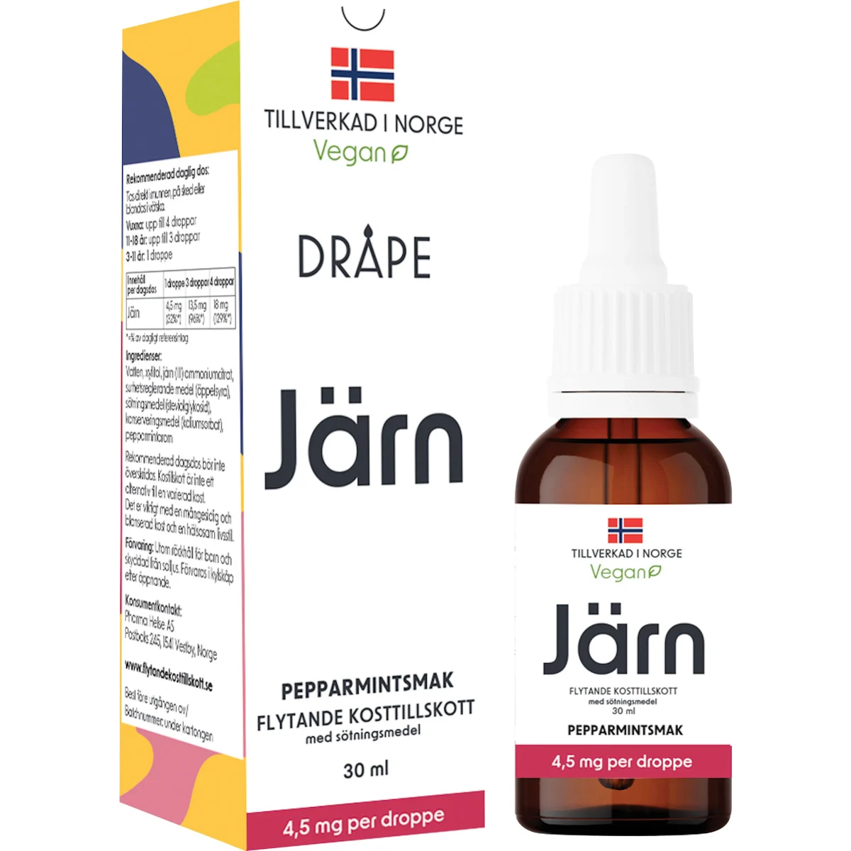 Dråpe Flytande Järn Droppar 30 ml