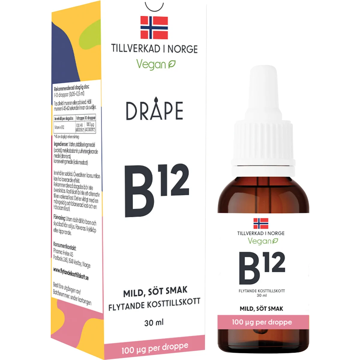 Dråpe Flytande B12 Droppar 30 ml