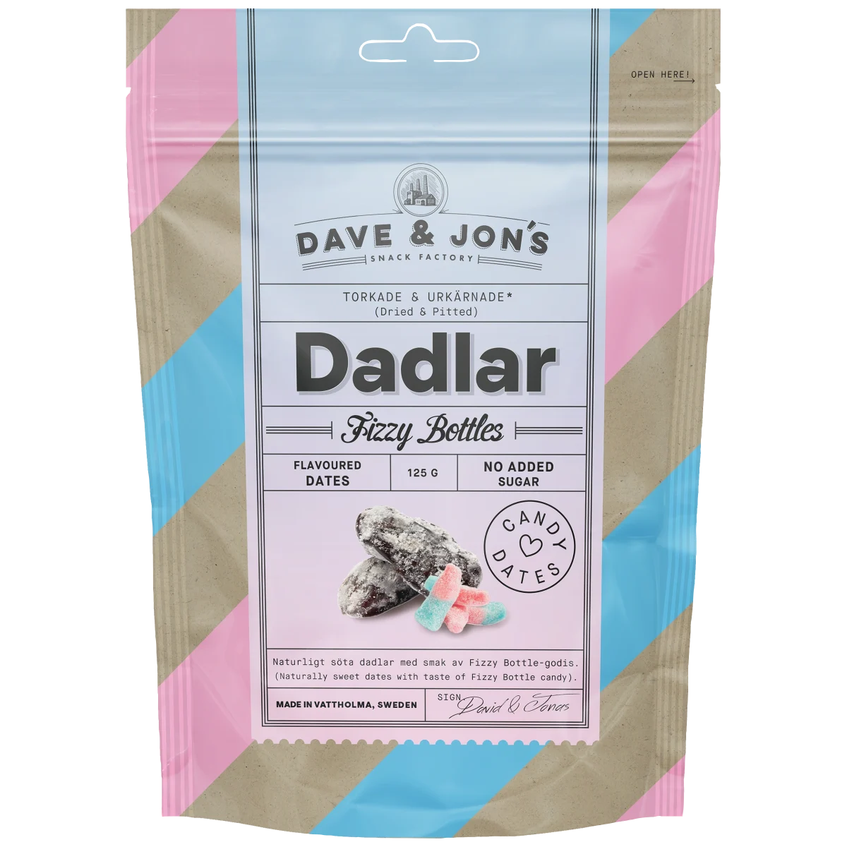 Dave & Jon's Dadlar Fizzy Bottle 125g