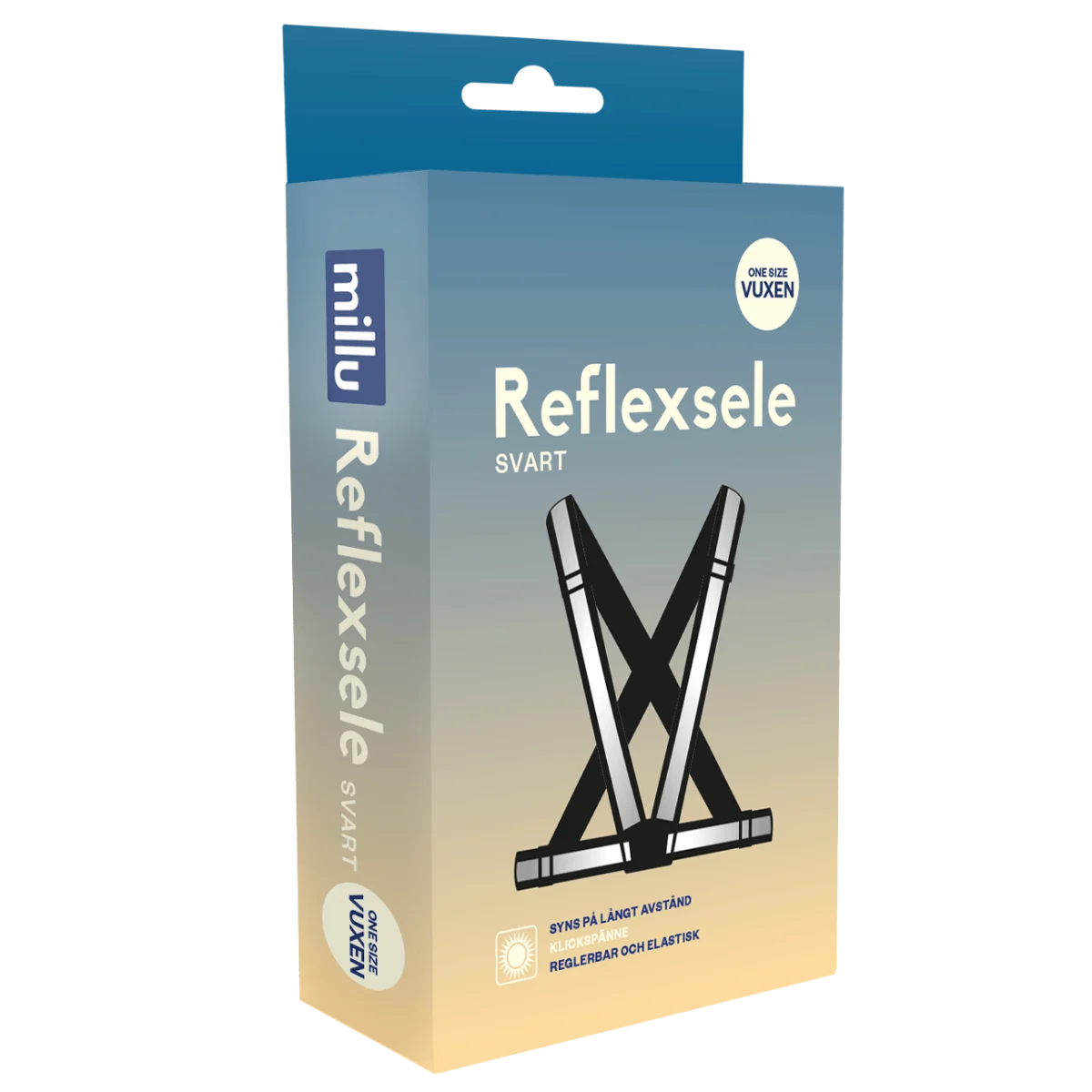 Millu Reflexsele Svart Vuxen 1 st