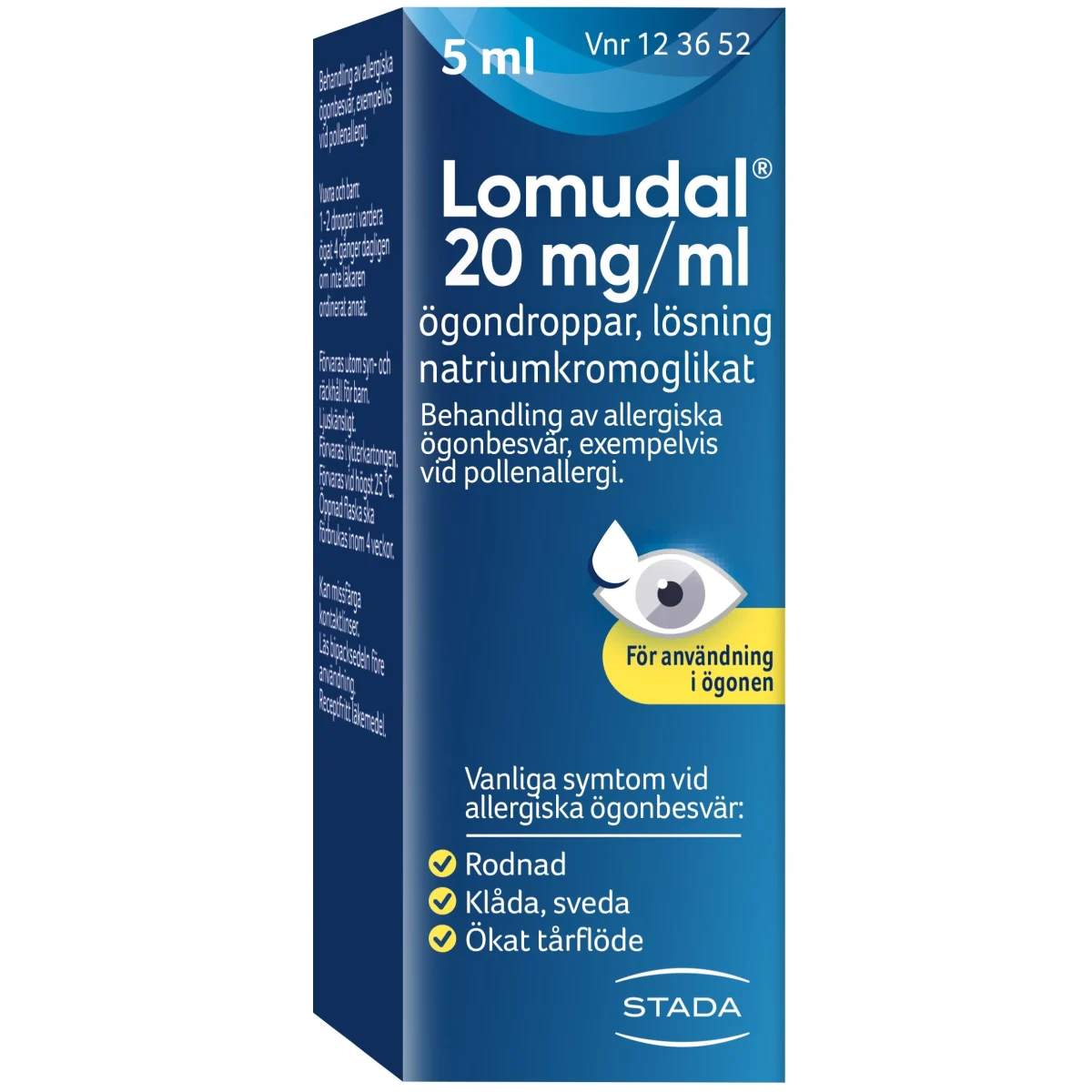 Lomudal ögondroppar 20 mg/ml 5 ml