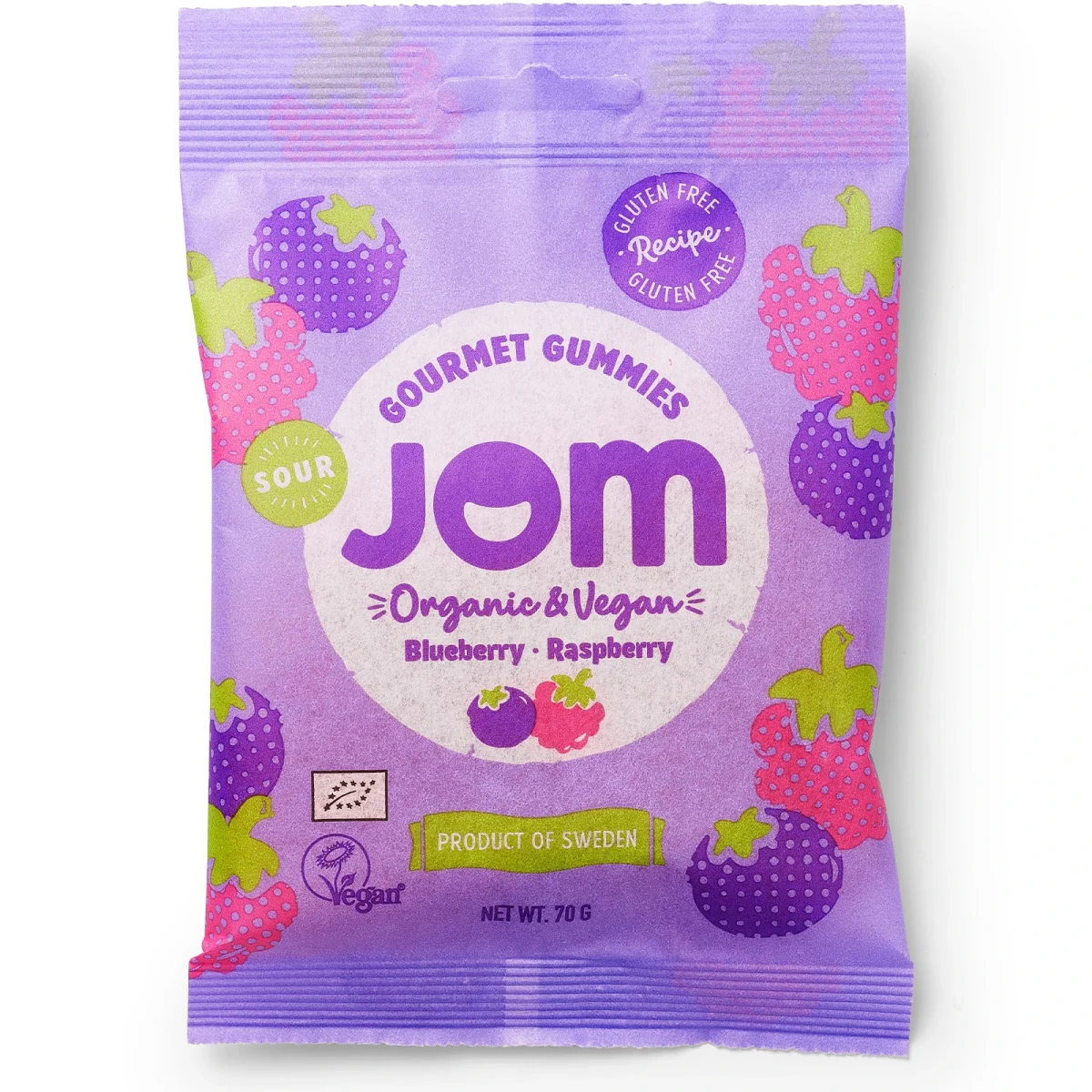 JOM Sur Blåbär & Hallon Godis 70 g