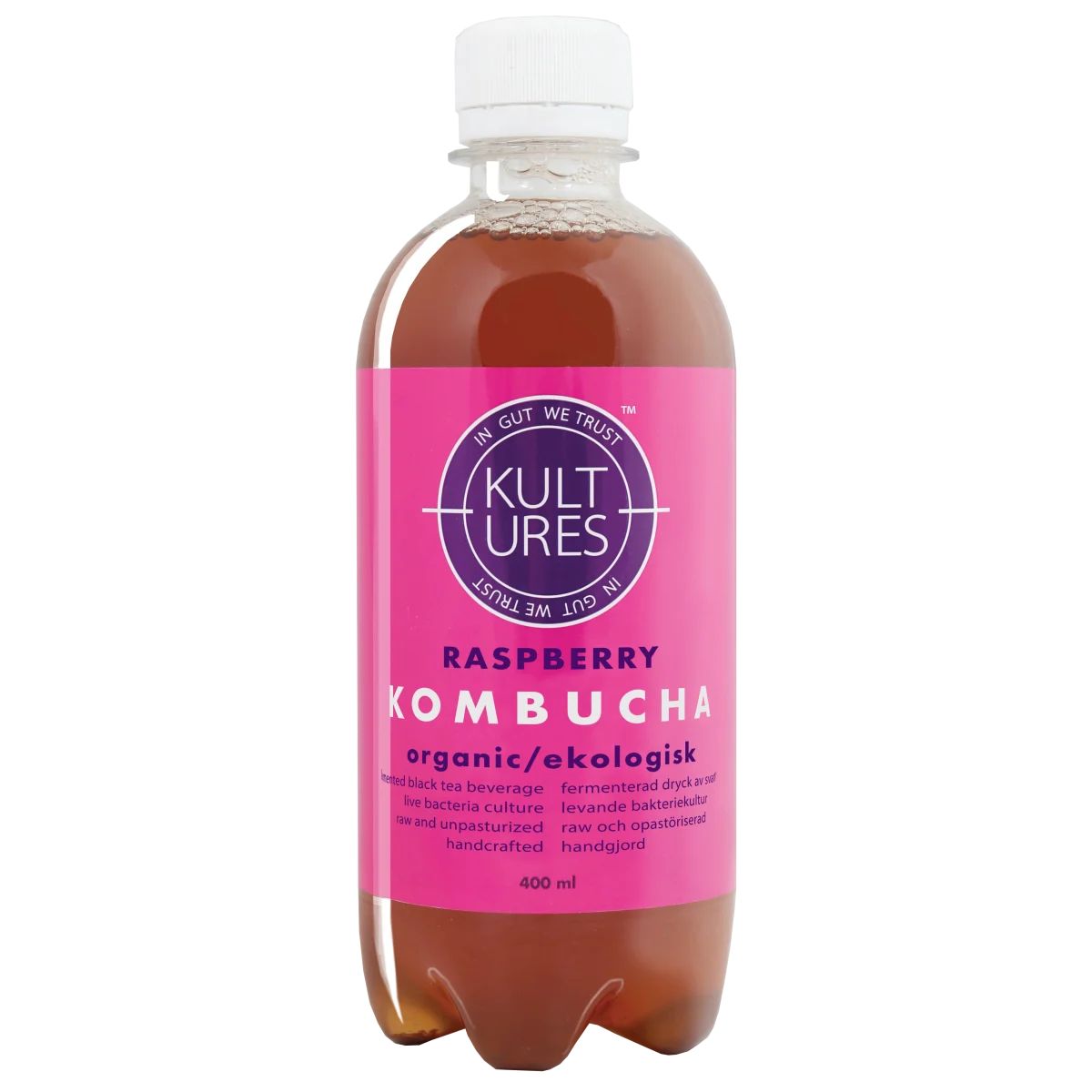Kultures Kombucha Raspberry EU Organic 400 ml