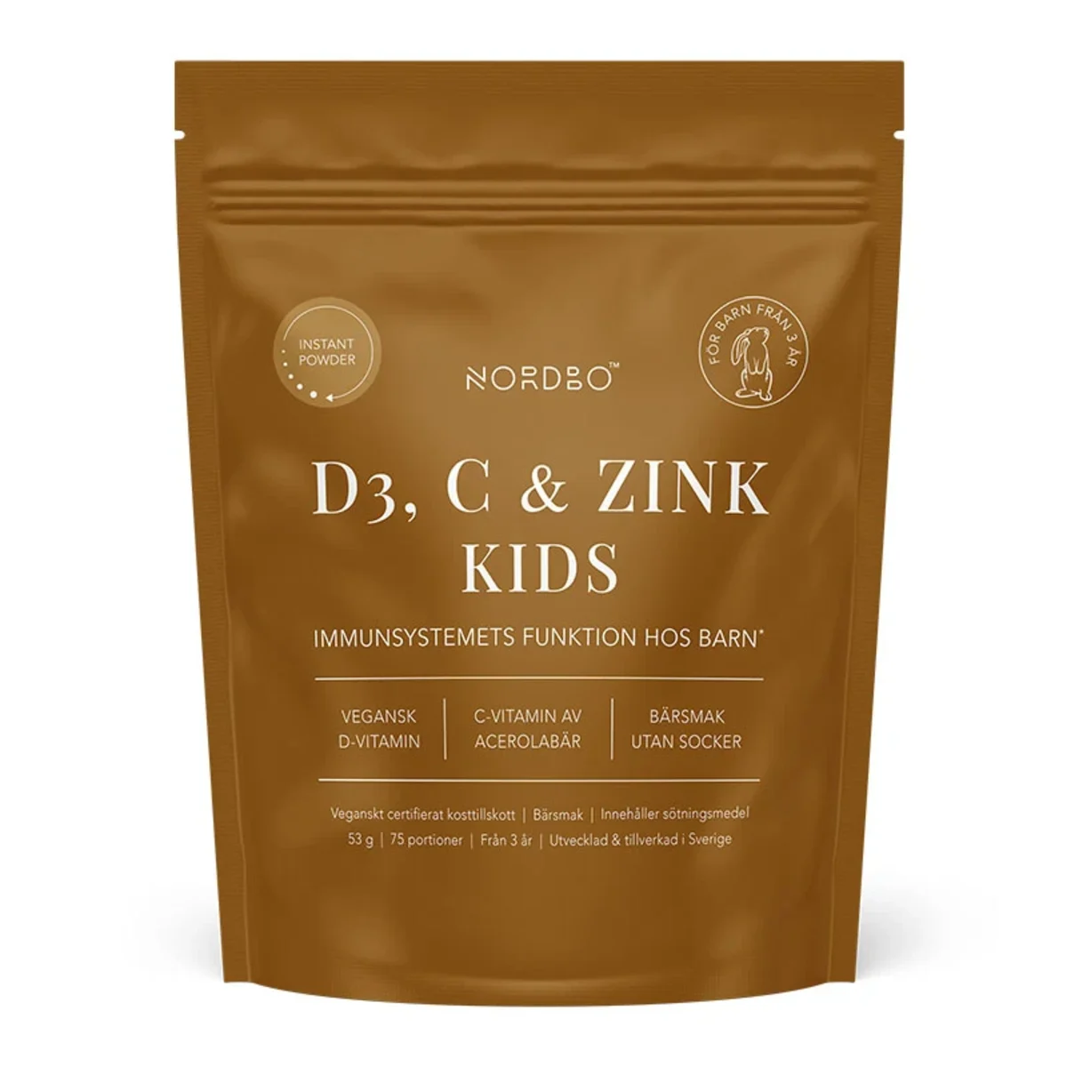 Nordbo D3, C & Zink Kids 53g 75 doser