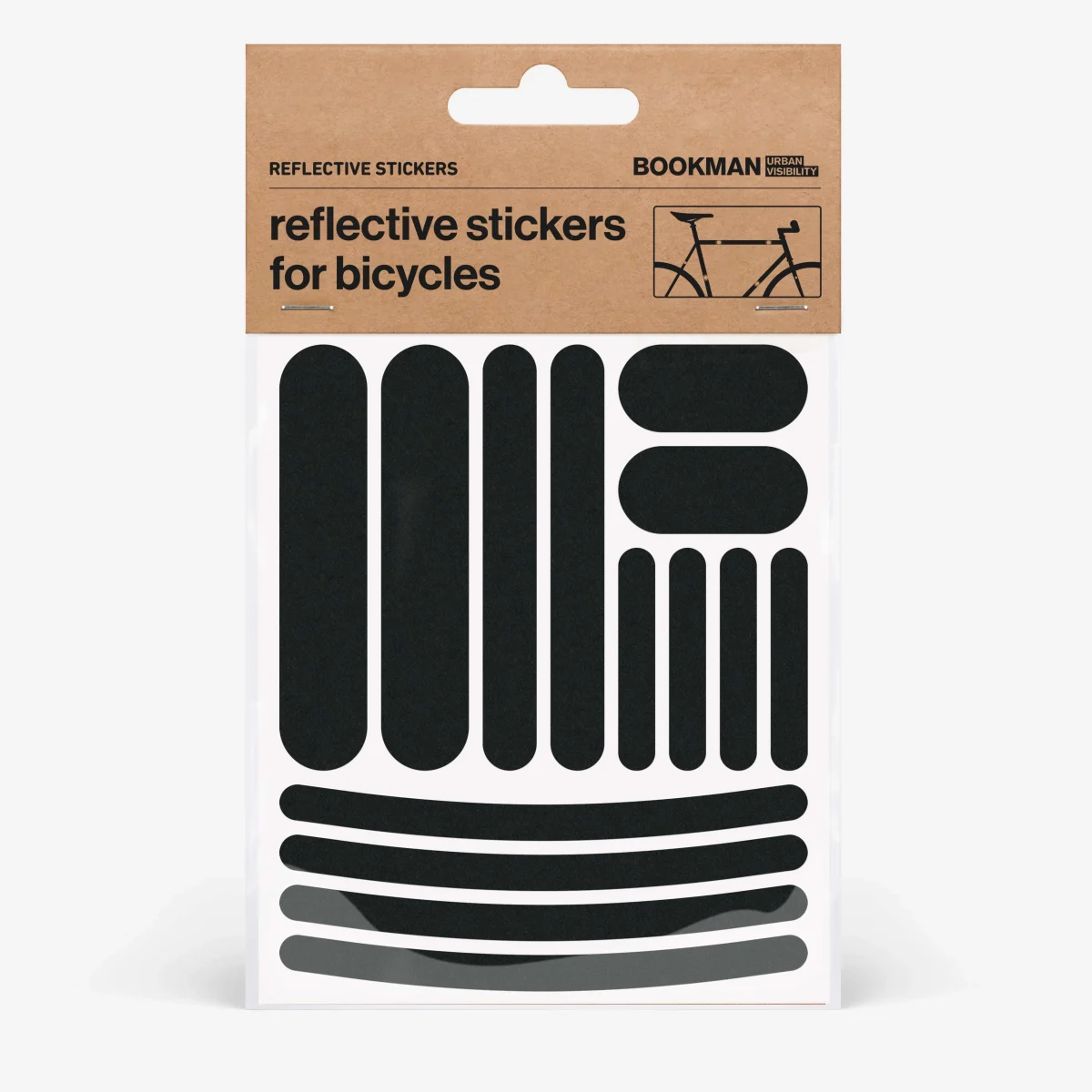 Bookman Reflective Stickers Strips Black
