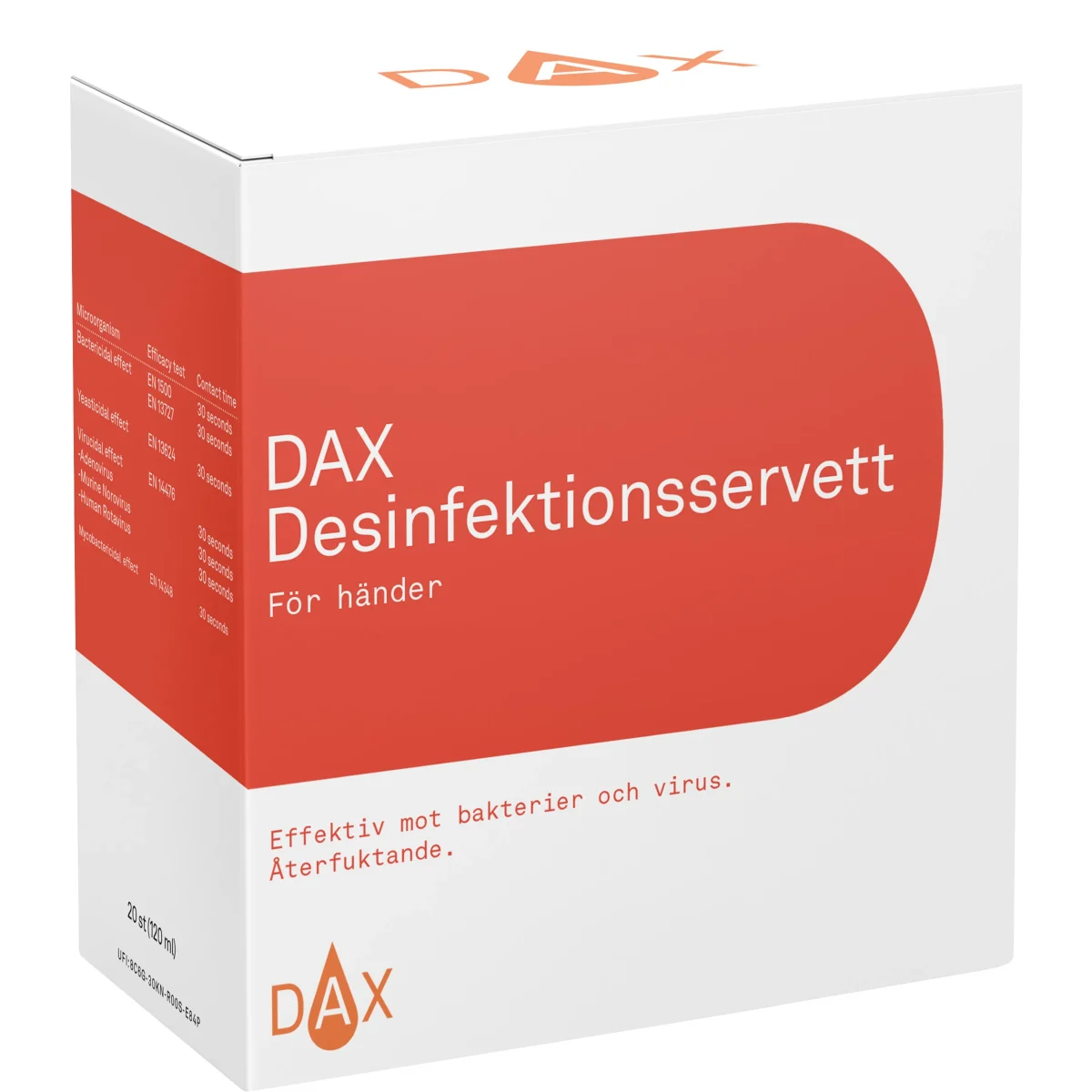 DAX Desinfektionsservett Händer 20 st
