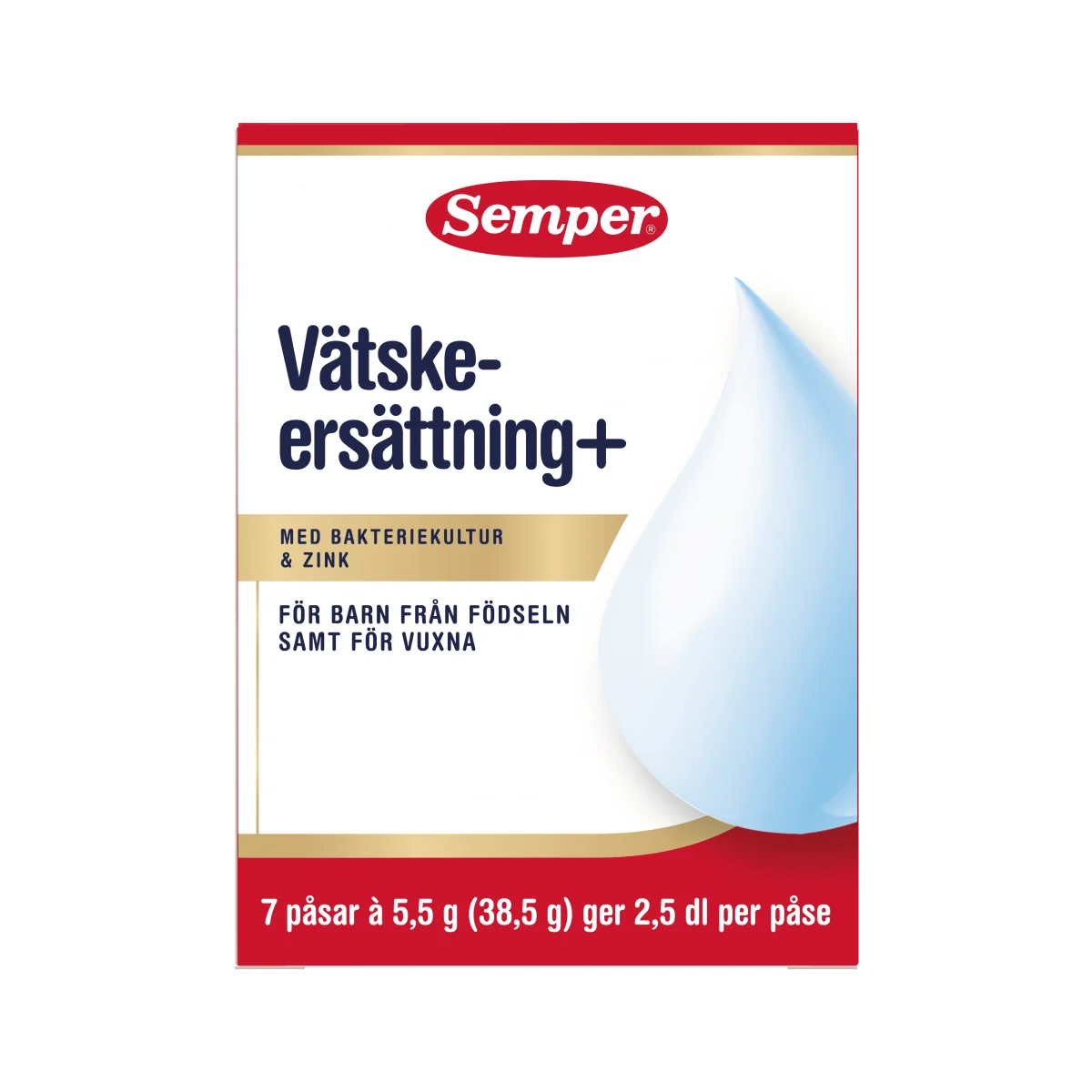 Semper Vätskeersättning+ 7 dospåsar
