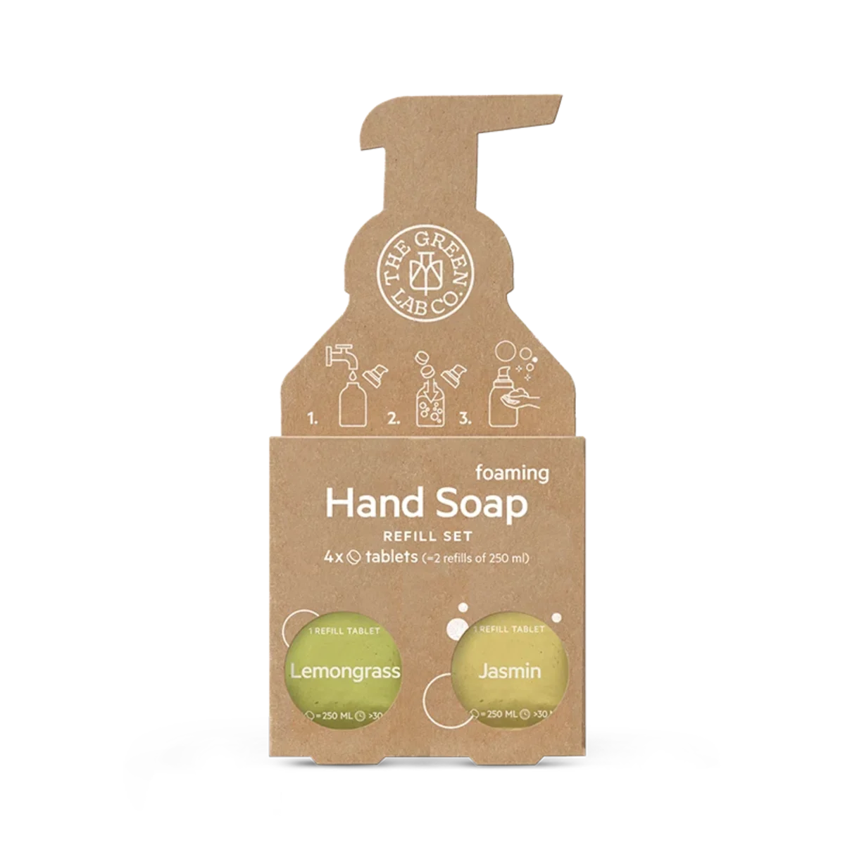 The Green Lab Hand Soap Tabs Lemongras & Jasmine 4x125ml
