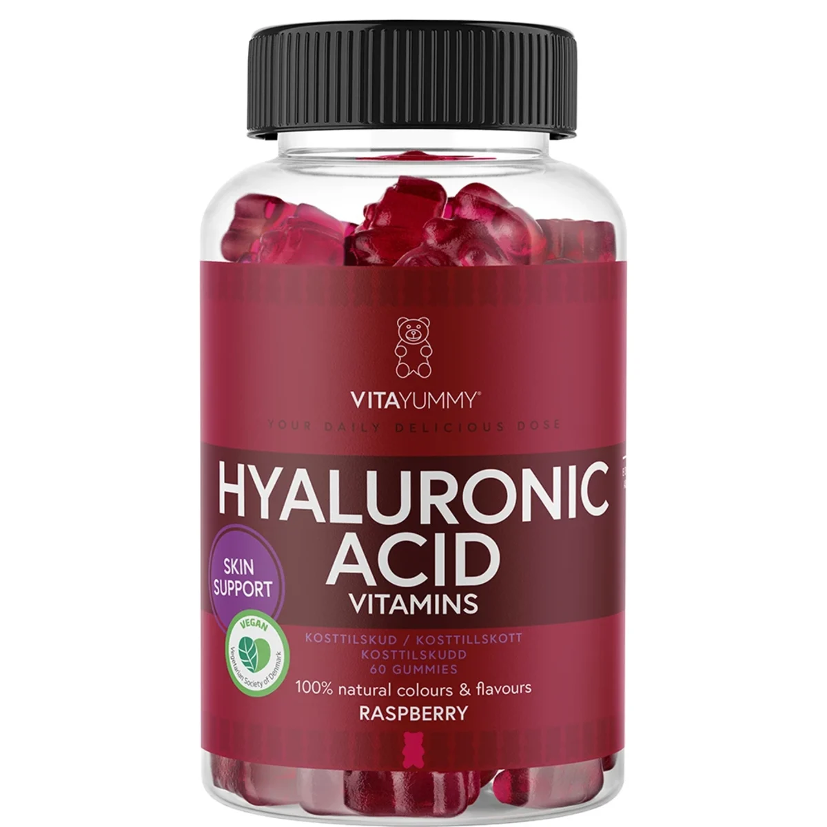 VitaYummy Hyaluronic Acid Vitamins Raspberry 60 st
