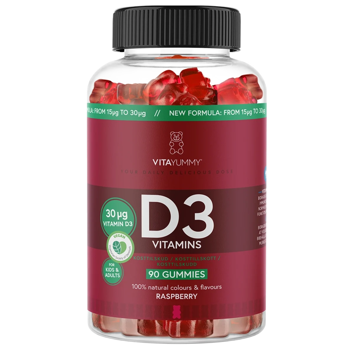 VitaYummy D3 Raspberry 90 st