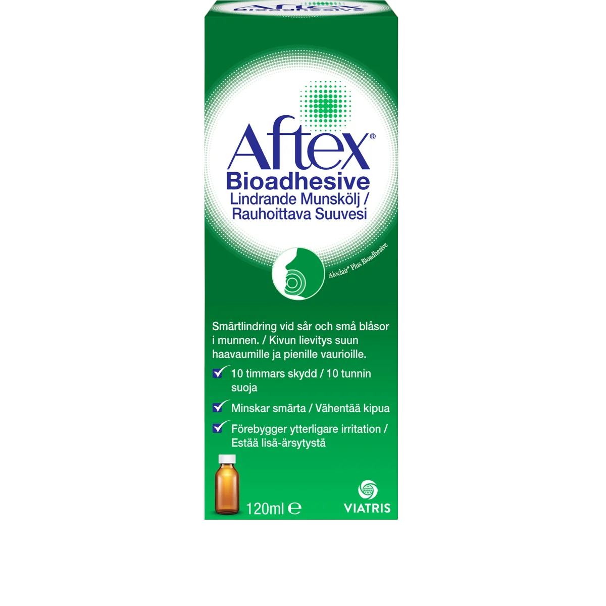Aftex Bioadheisve Lindrande Munskölj 120 ml