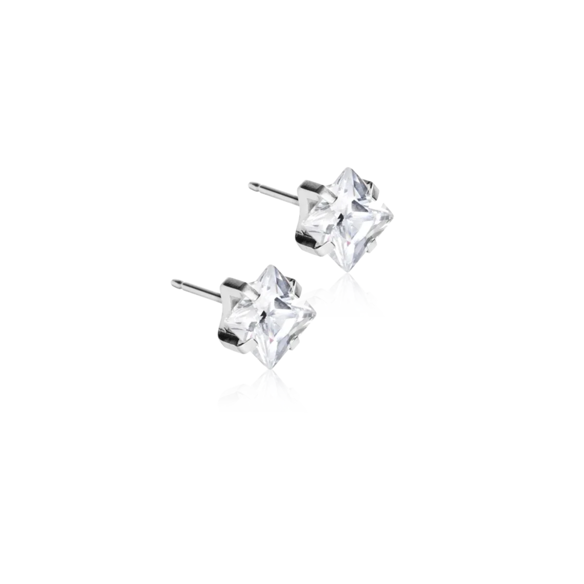 Blomdahl ST Tiffany Edge CZ white 7 mm