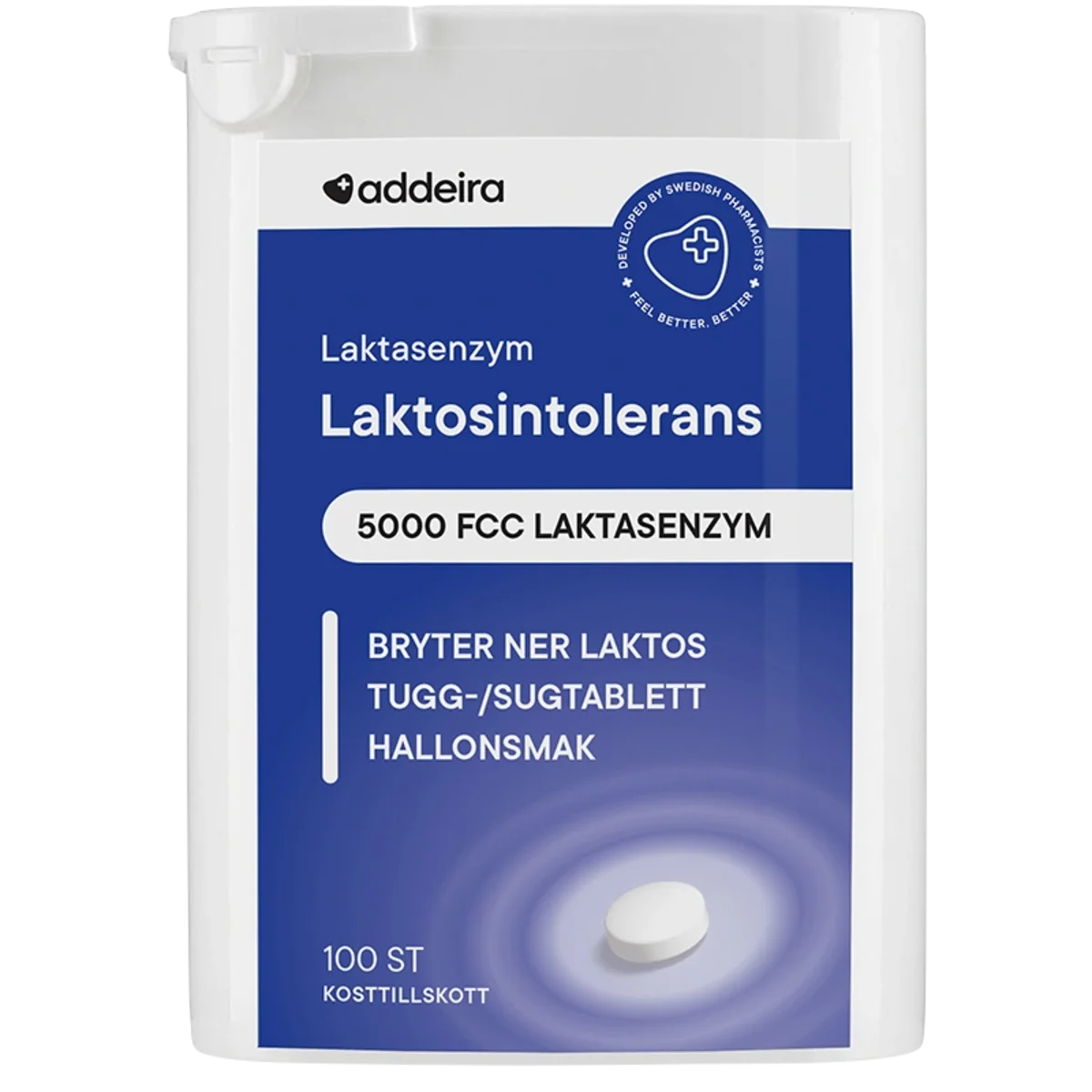 Addeira Laktasenzym vid laktosintolerans 100 st
