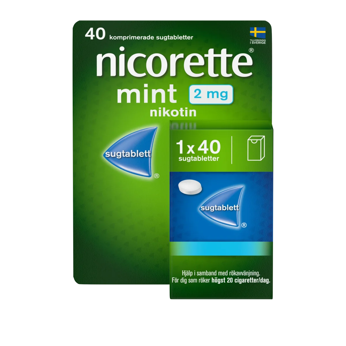 Nicorette Mint sugtablett 2mg, 40 st
