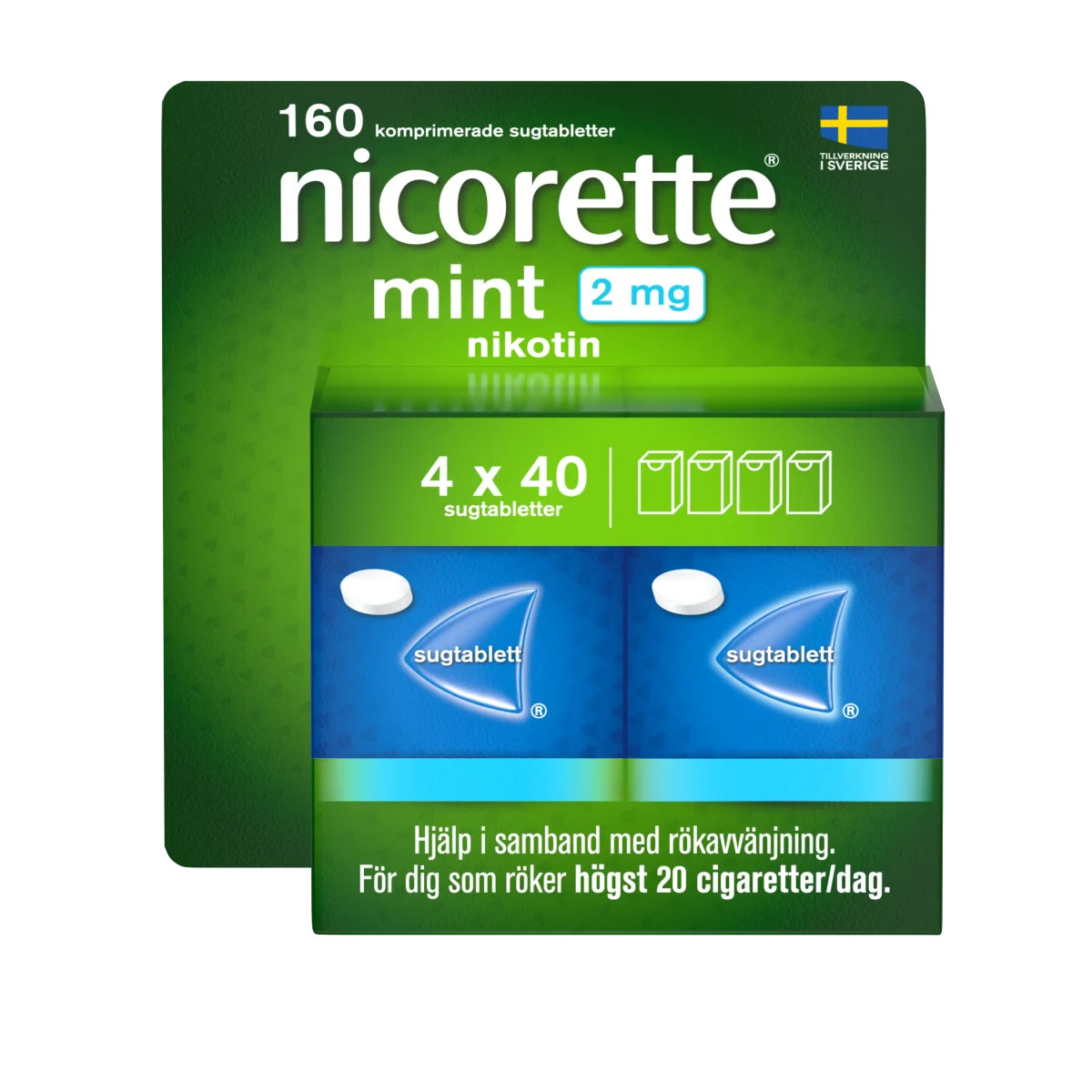 Nicorette Mint sugtablett 2mg, 160 st