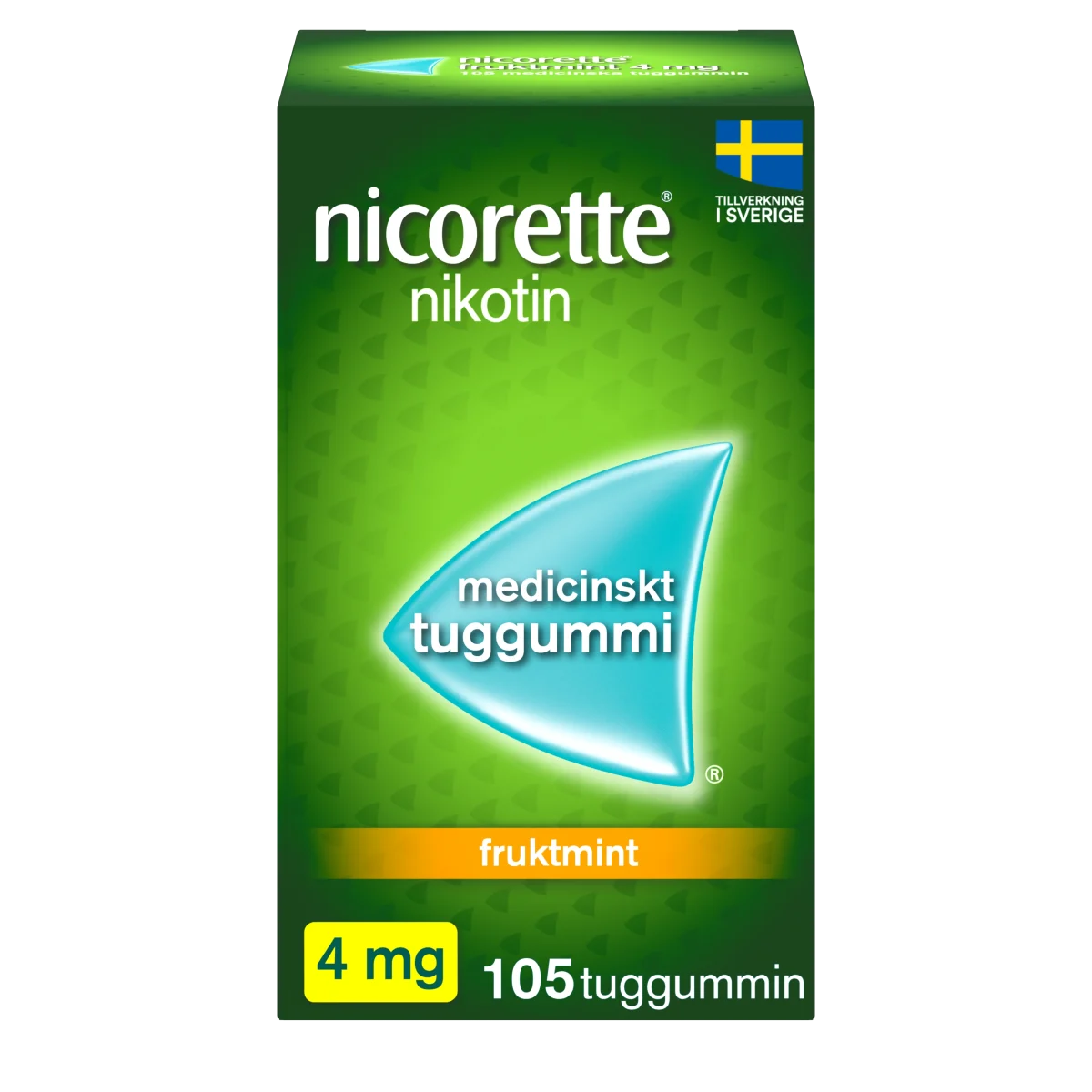 Nicorette Fruktmint medicinskt tuggummi 4 mg 105 st