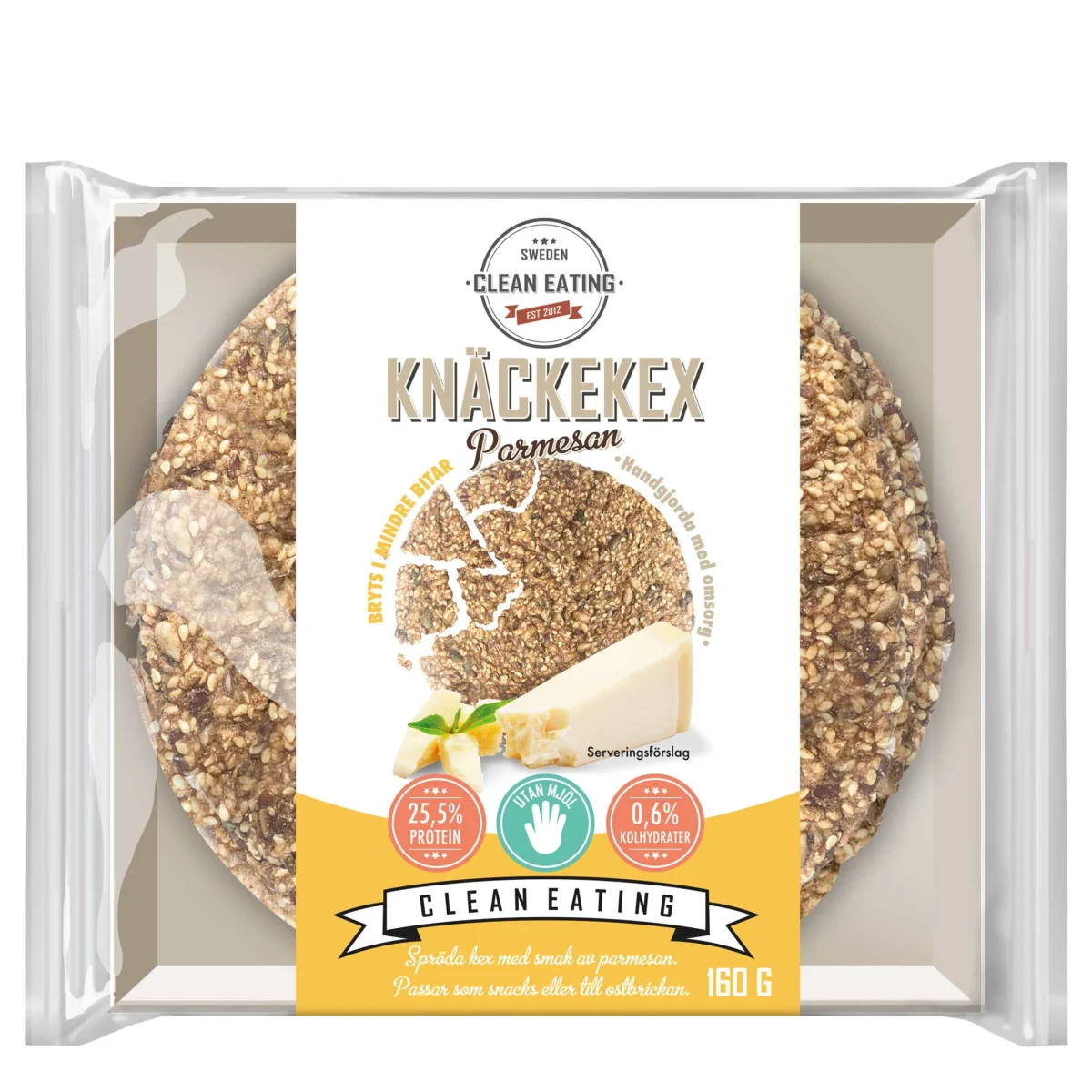 Clean Eating Knäckekex Parmesan 160g