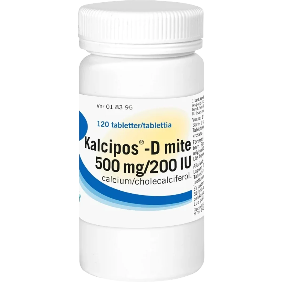 Kalcipos-D mite filmdragerad tablett 500 mg/200 IE 120 st