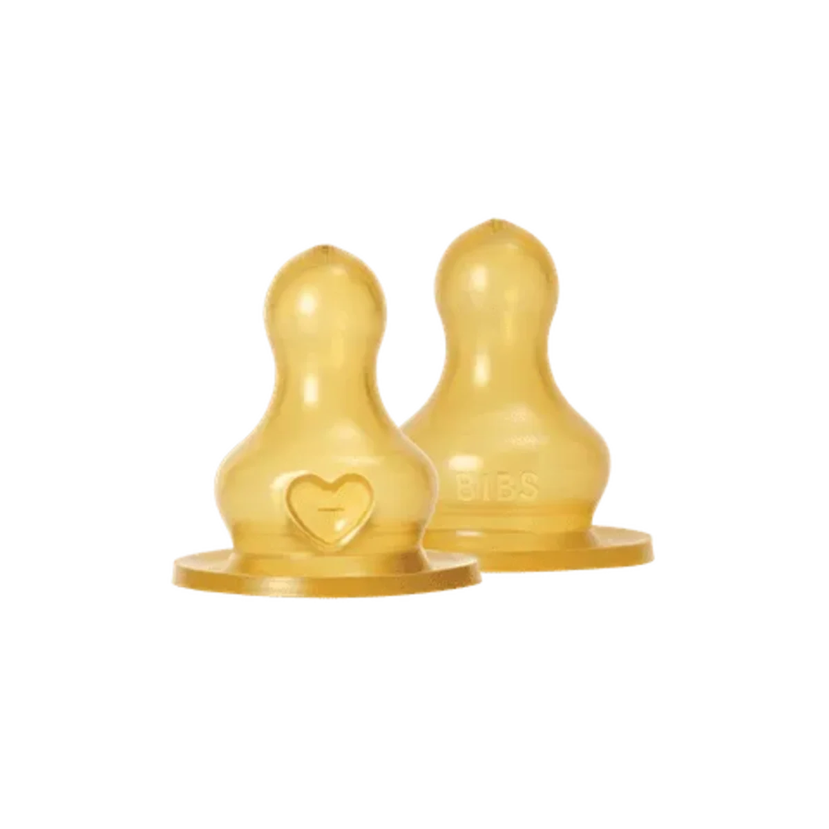 BIBS Baby Bottle Nipple Round Latex Fast Flow 2-pack