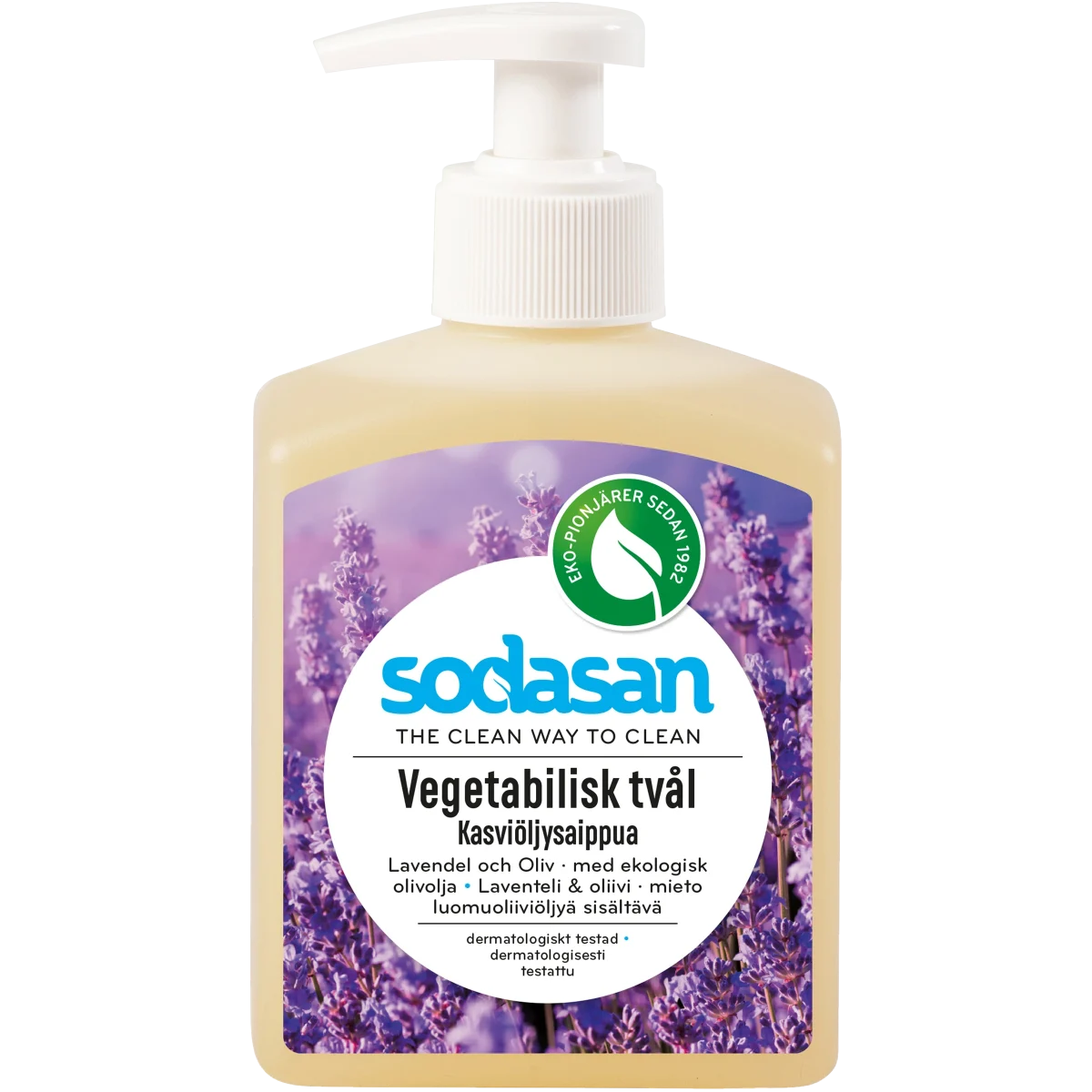 Sodasan Ekologisk Tvål Lavendel & Oliv 300 ml