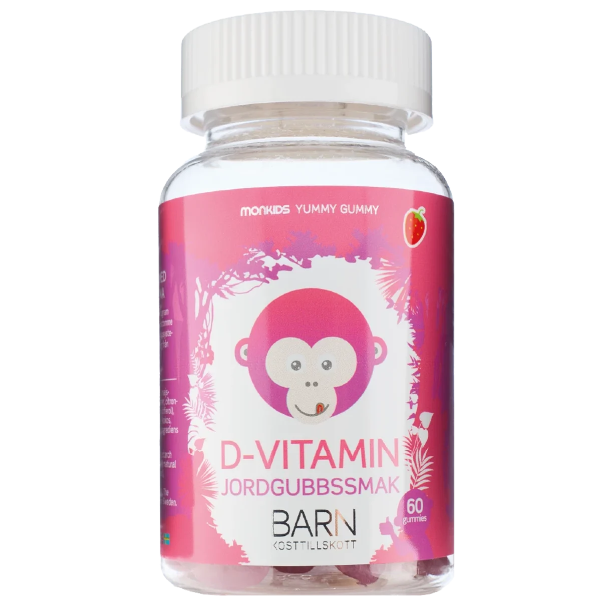 Monkids D-vitamin Barn Jordgubb 60 st