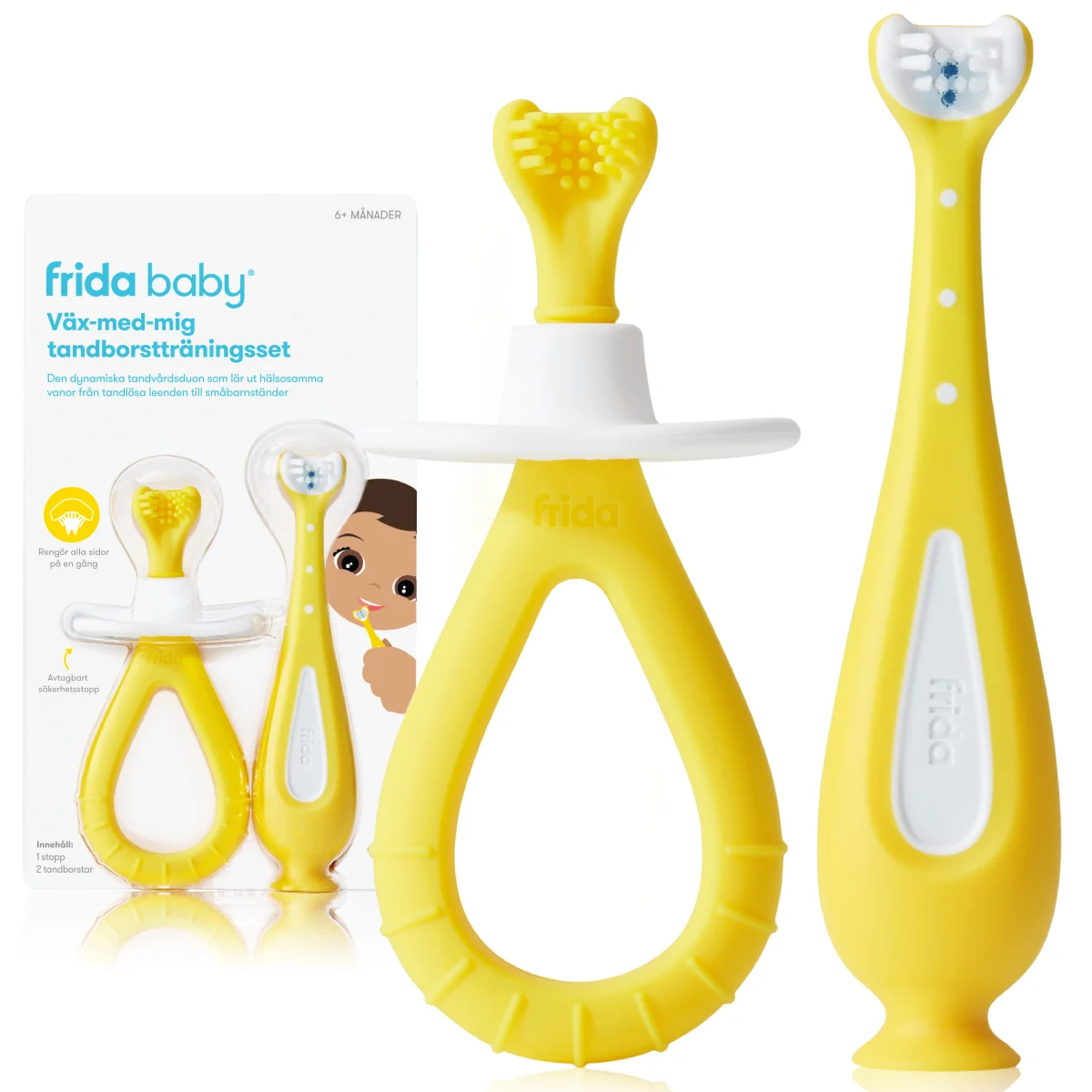 Frida Baby Väx-med-mig tandborstträningsset