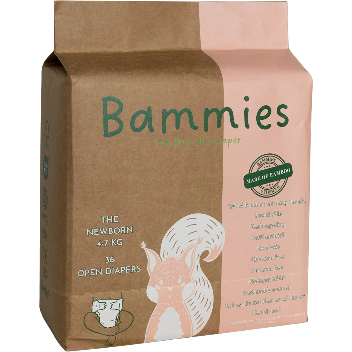 Bammies Bambublöjor The Newborn 4-7 kg 36 st