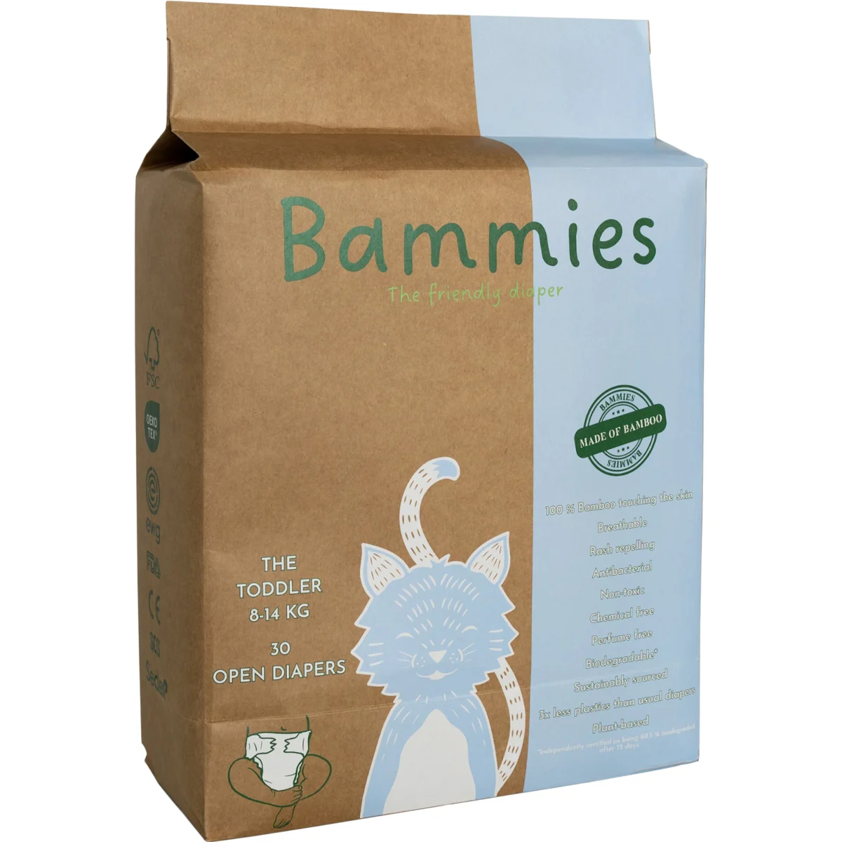 BammiesBambublöjor The Toddler 8-14 kg 30 st
