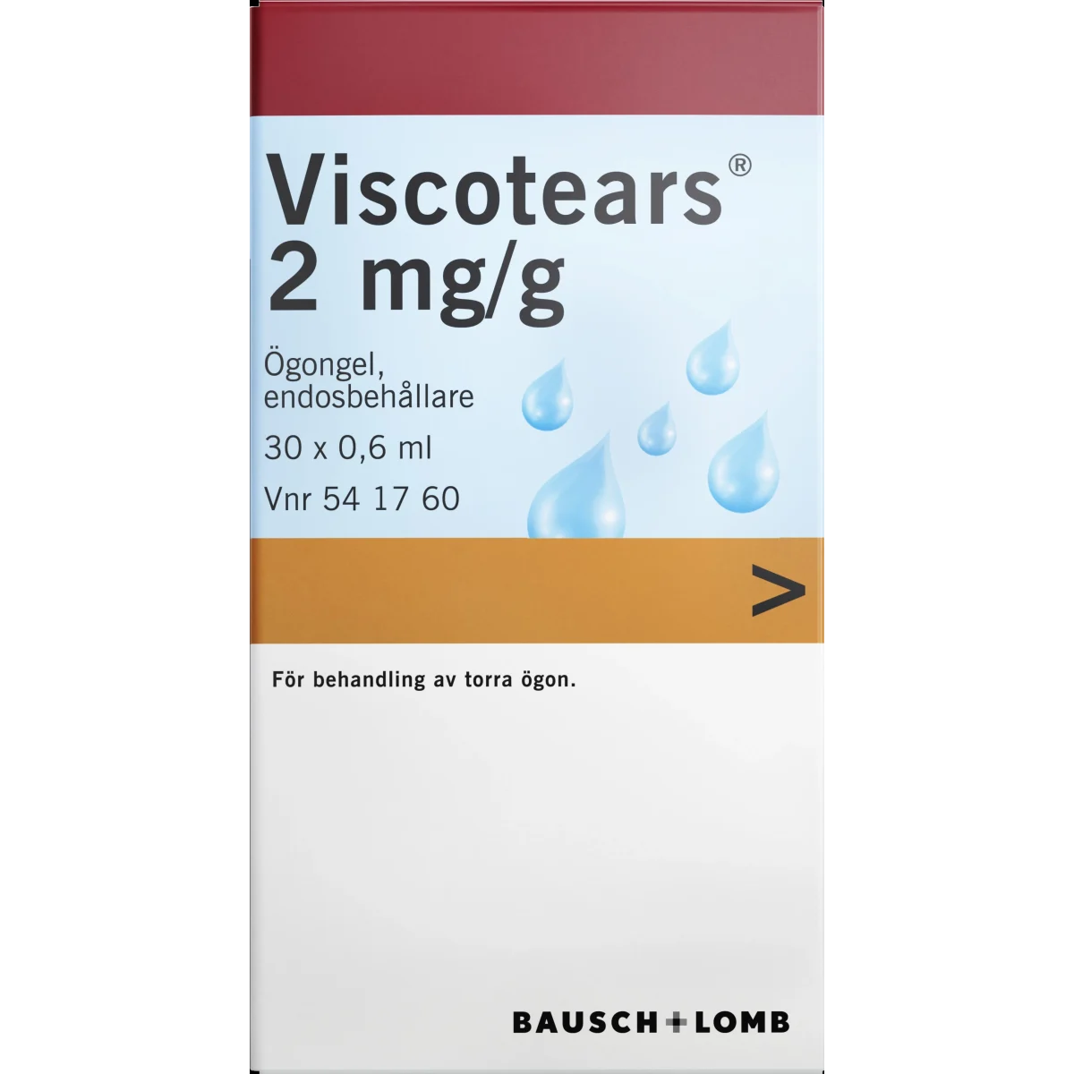 Viscotears ögongel i endosbehållare 2 mg/g 30x0,6 ml