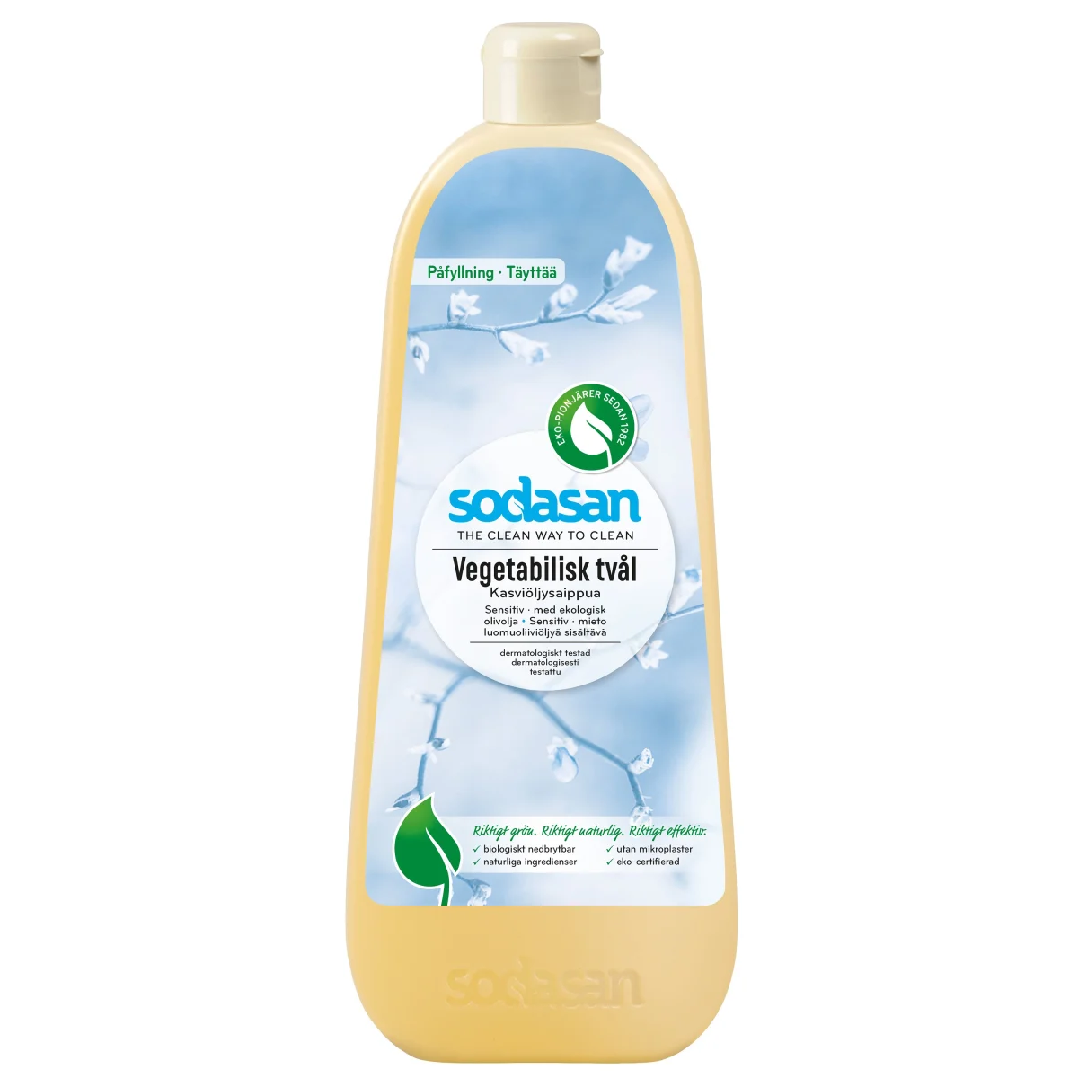 Sodasan Ekologisk Tvål Sensitiv Refill 1000 ml