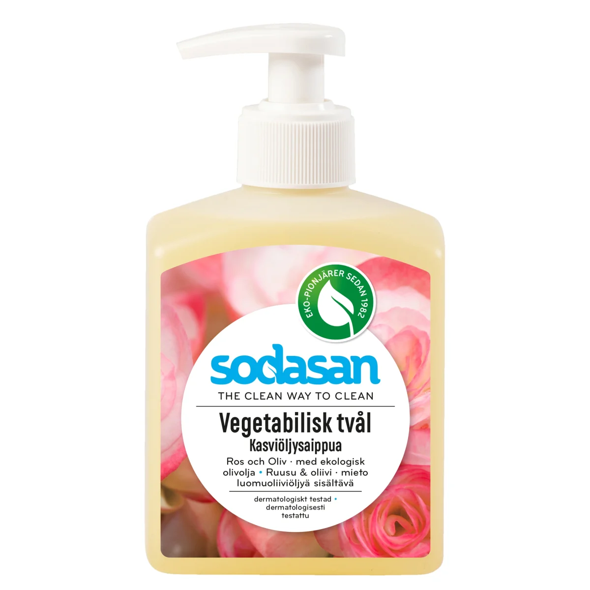 Sodasan Ekologisk Tvål Ros 300 ml