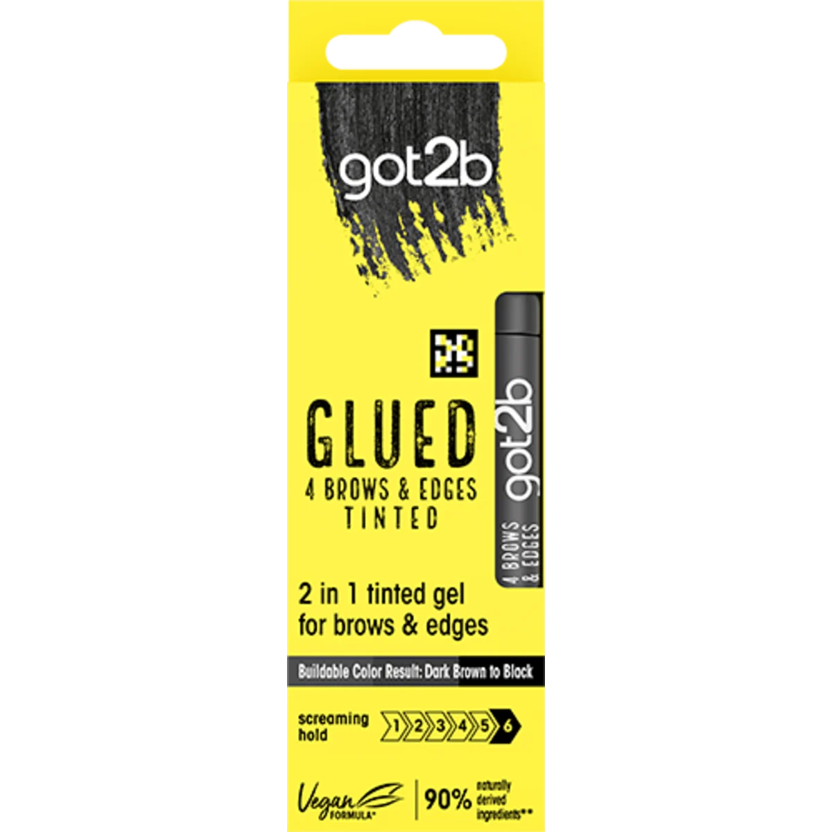 Schwarzkopf got2b Glued 4 Brows & Edges Pigmenterad Gel 2-i-1 Svart 16 ml