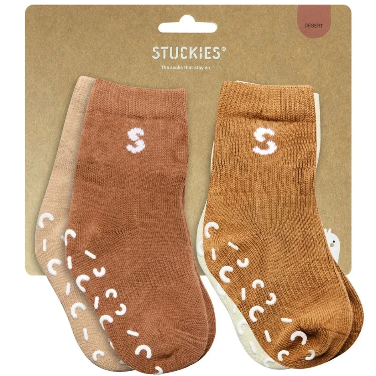 STUCKIES Strumpor i bomull 19/21 Desert 4-pack