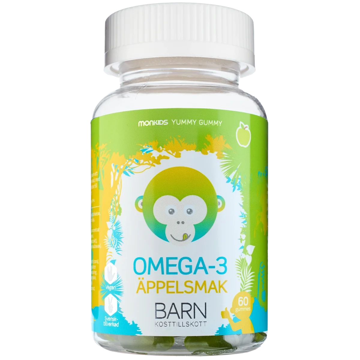 Monkids Omega-3 Barn Äpple 60 st