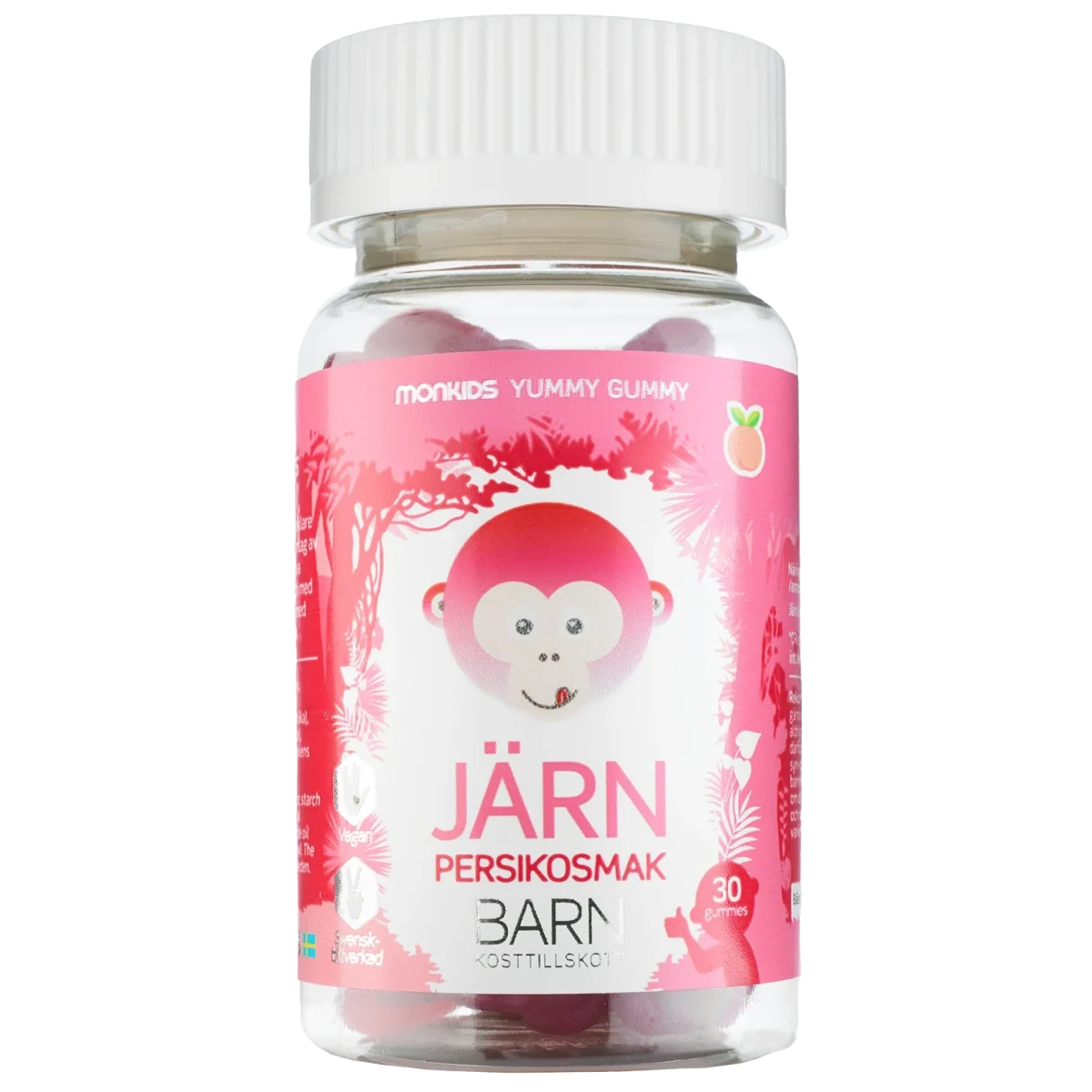Monkids Järn Barn Persika 30 st