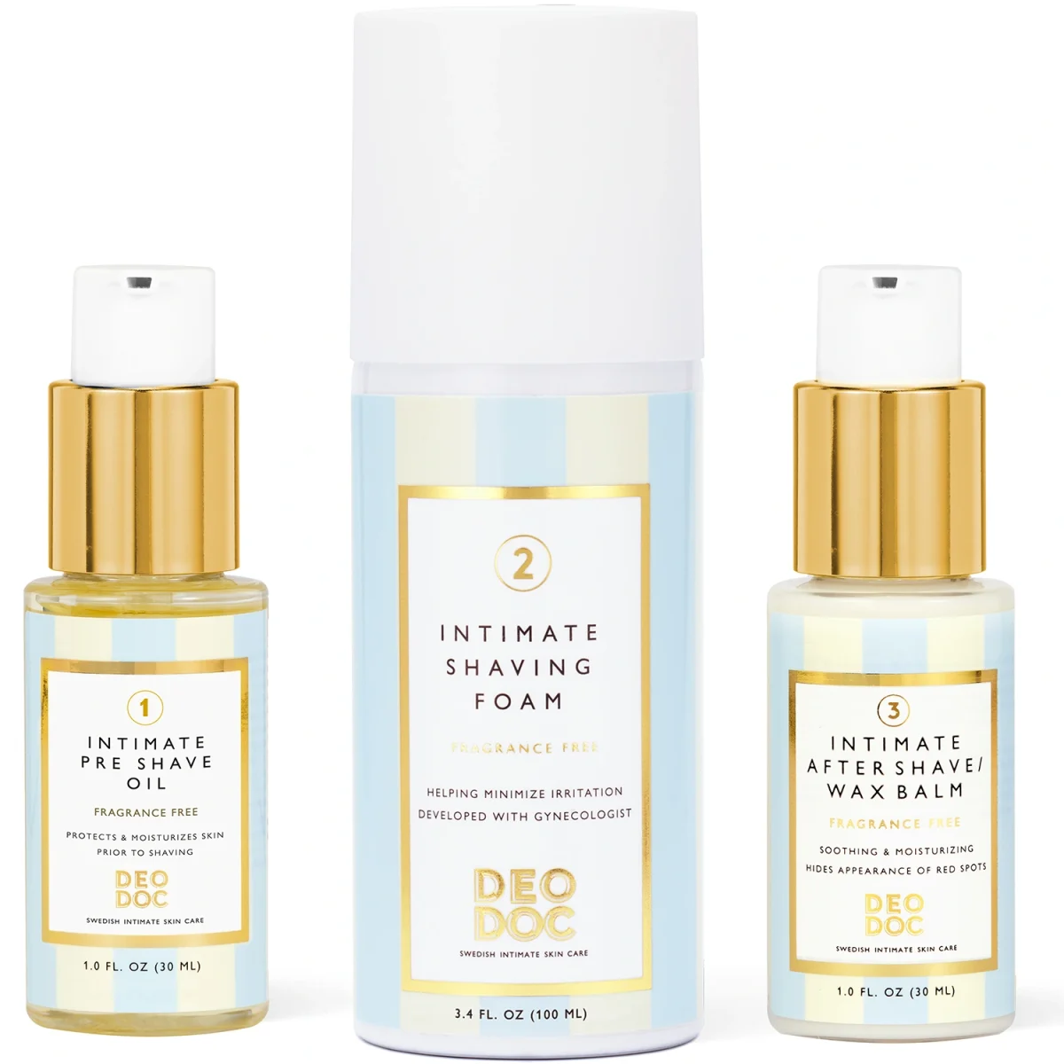 DeoDoc Intimate Shaving Trio Fragrance Free